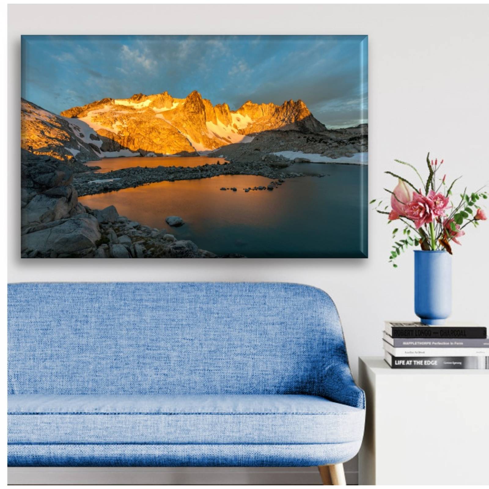 Cuadro Canva Montaña Iluminada Por El Sol 90X60 cm