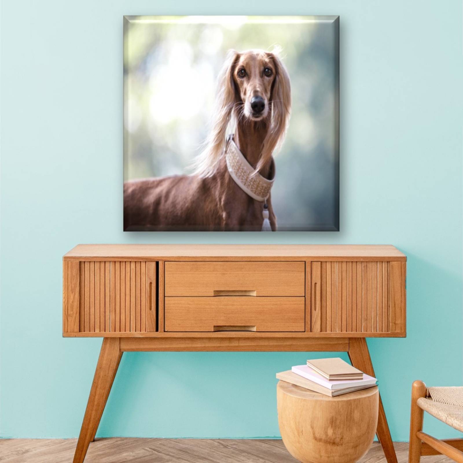 Cuadro Canva Decorativo Perro Real De Egipto 80X80 cm