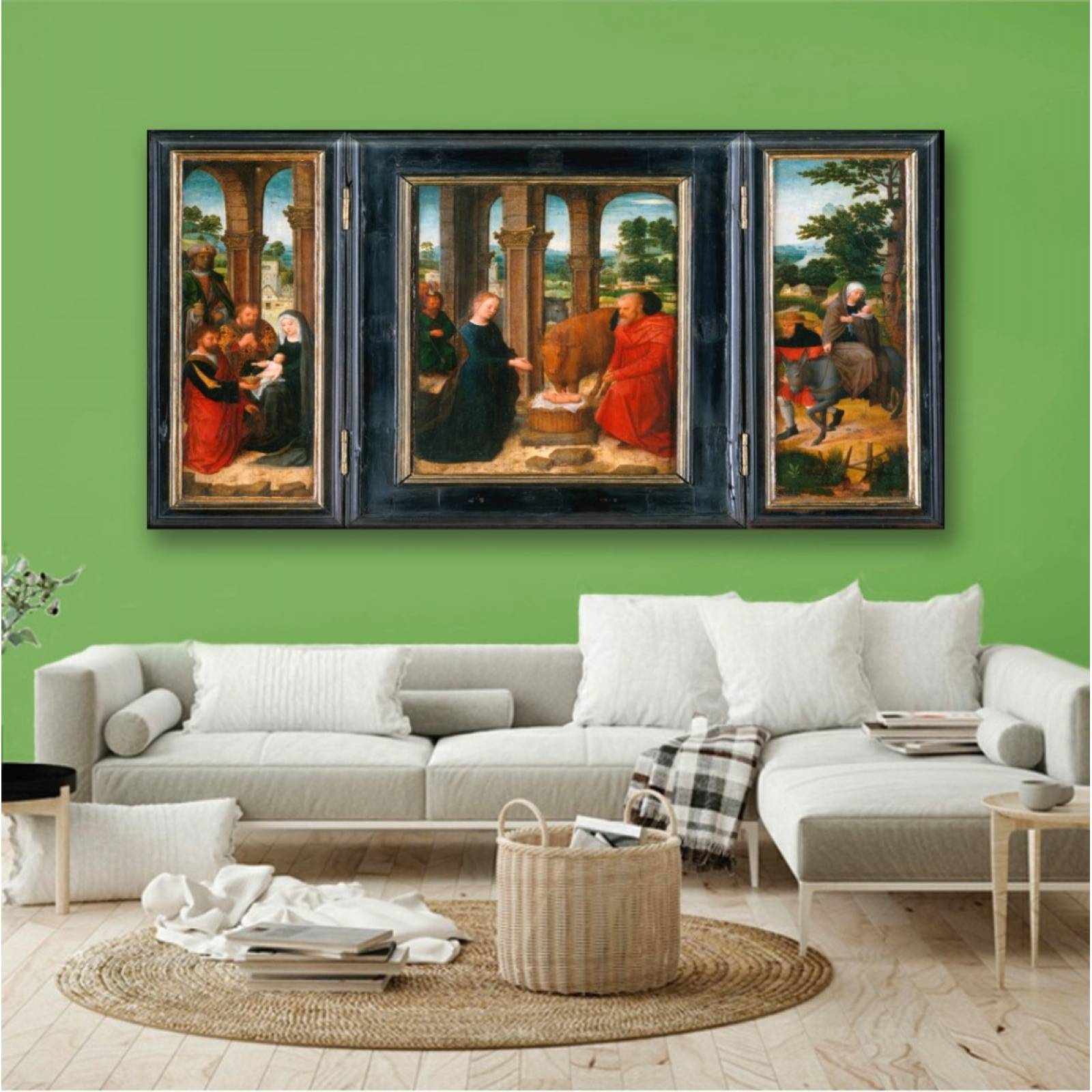 Cuadro Canva Decorativo La Vida De La Virgen 50X100 cm