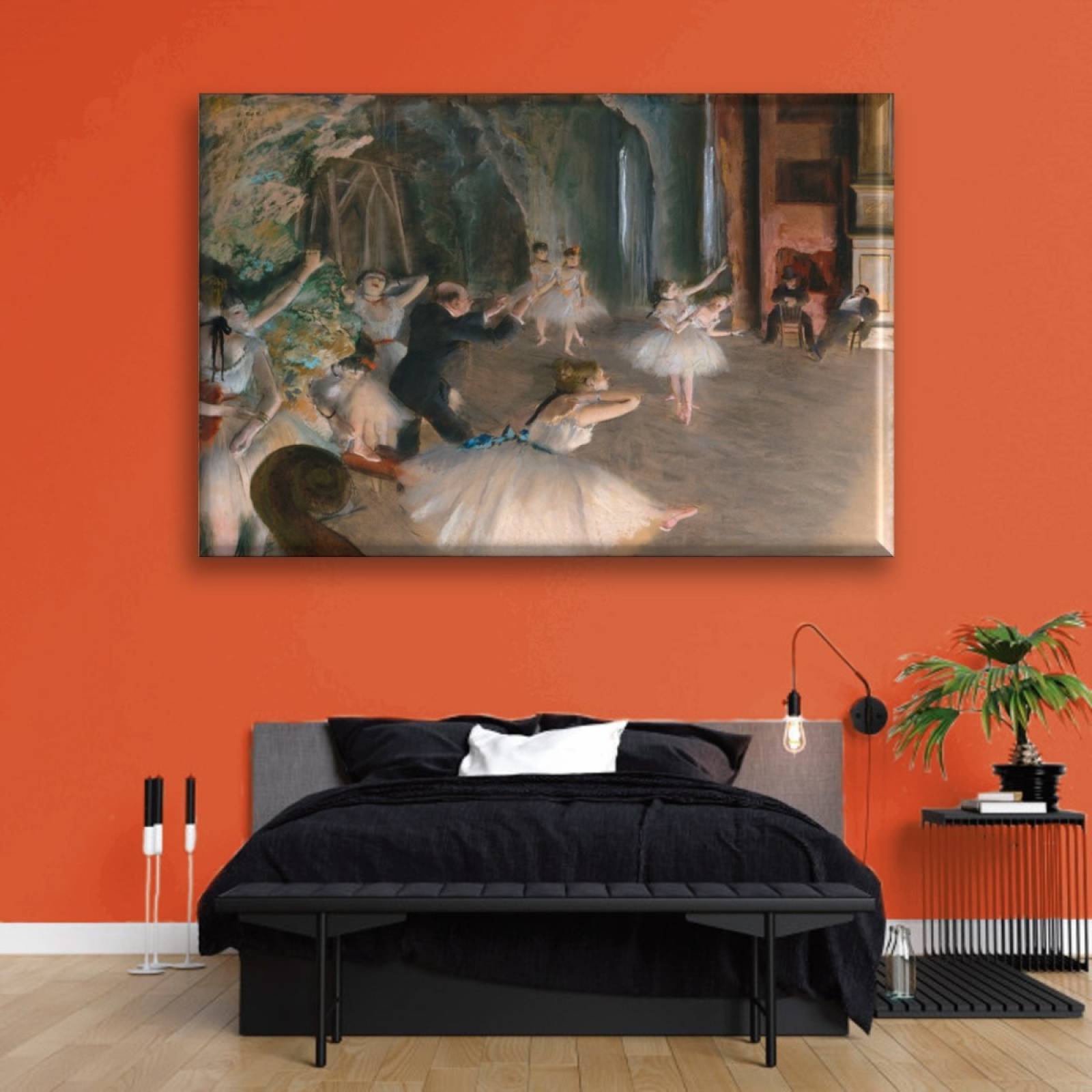 Cuadro Canva Ensayo De Ballet En El Escenario 90X60 cm