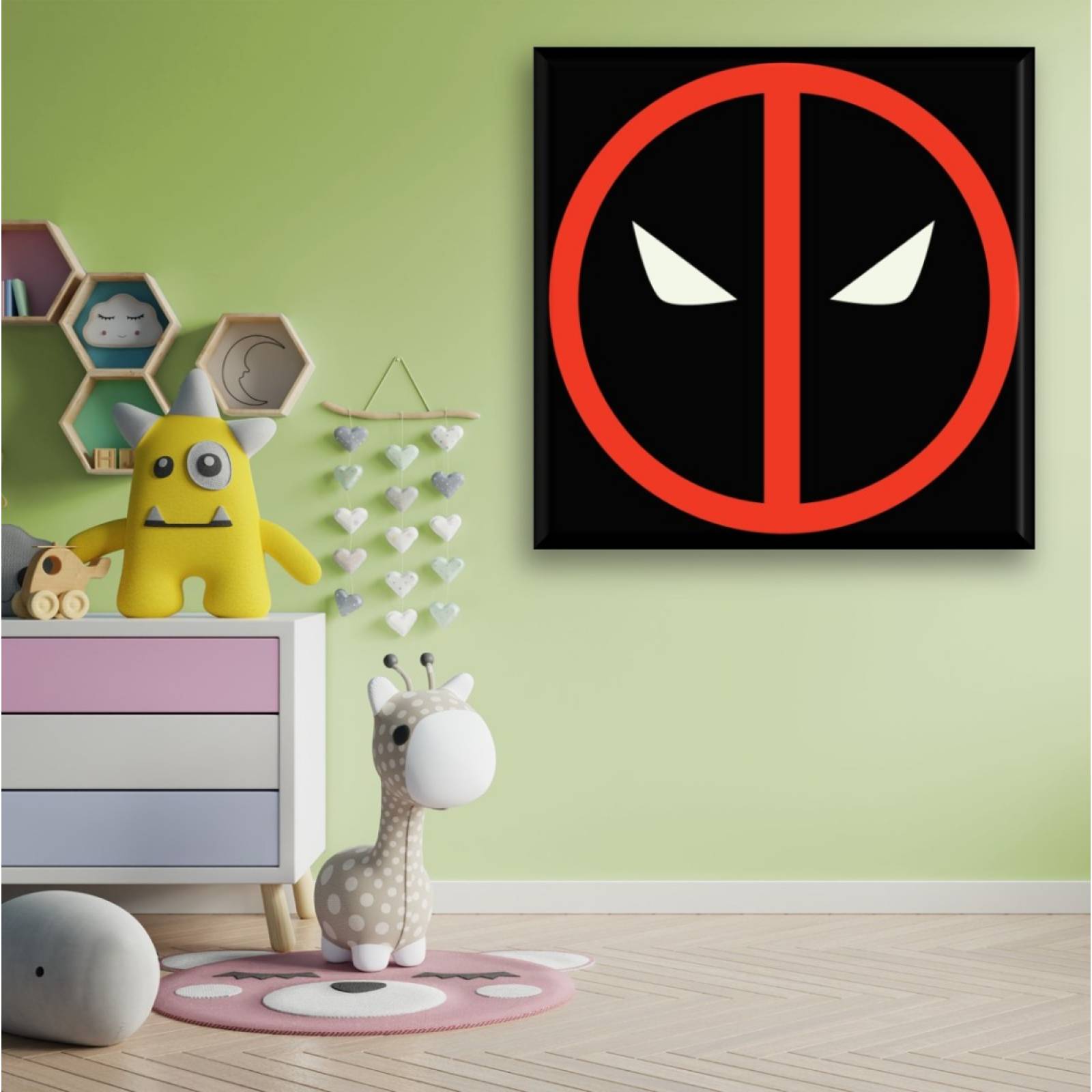 Cuadro Canva Decorativo Deadpool 80X80 cm