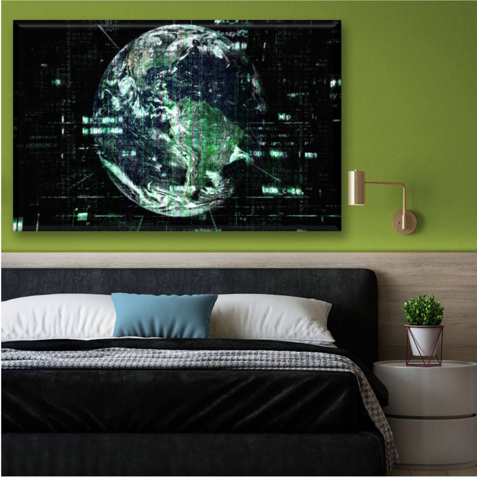 Cuadro Canva Decorativo Globalización 90X60 cm