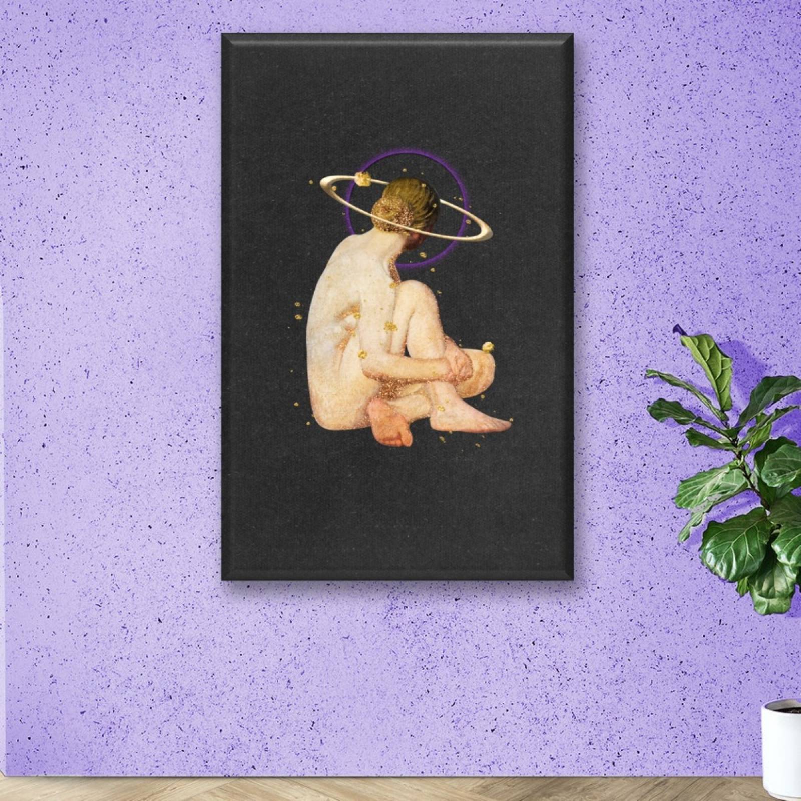 Cuadro Canva Decorativo Galaxia En La Mente 90X60 cm