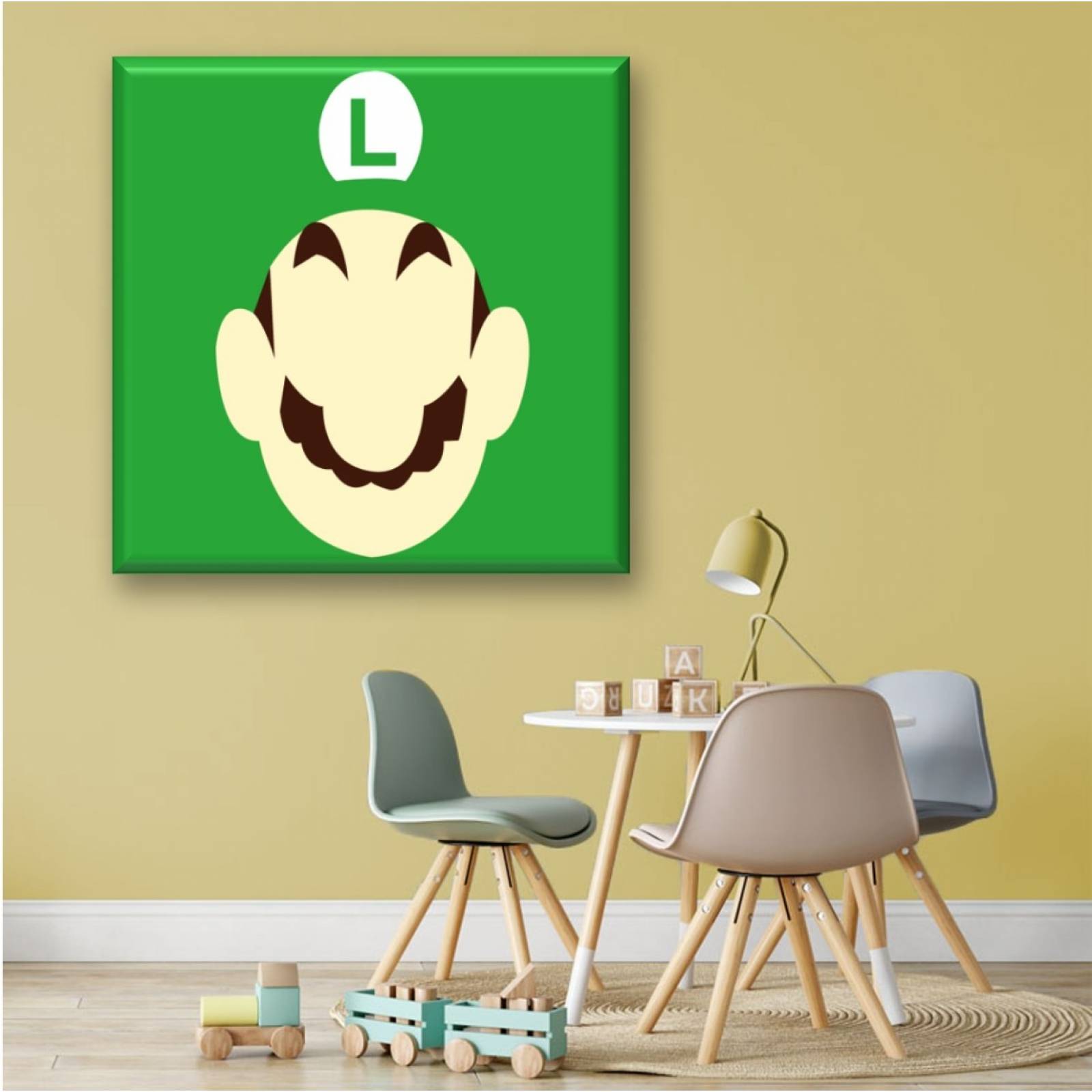 Cuadro Canva Decorativo Luigi 80X80 cm