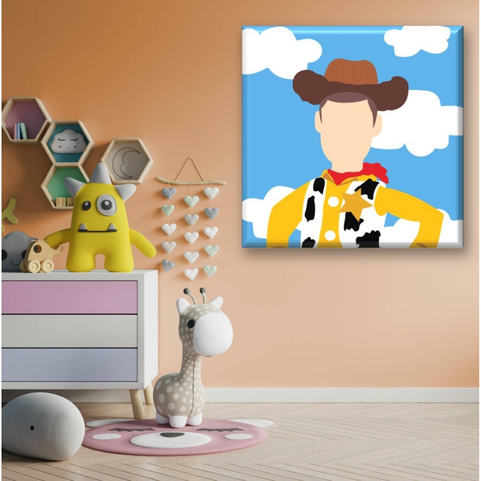 Cuadro Canva Decorativo Woody Toy Story 80X80 cm