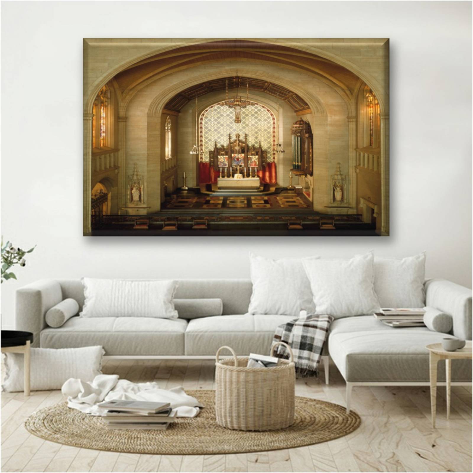 Cuadro Canva Decorativo Iglesia Estilo Gotico 60X40 cm
