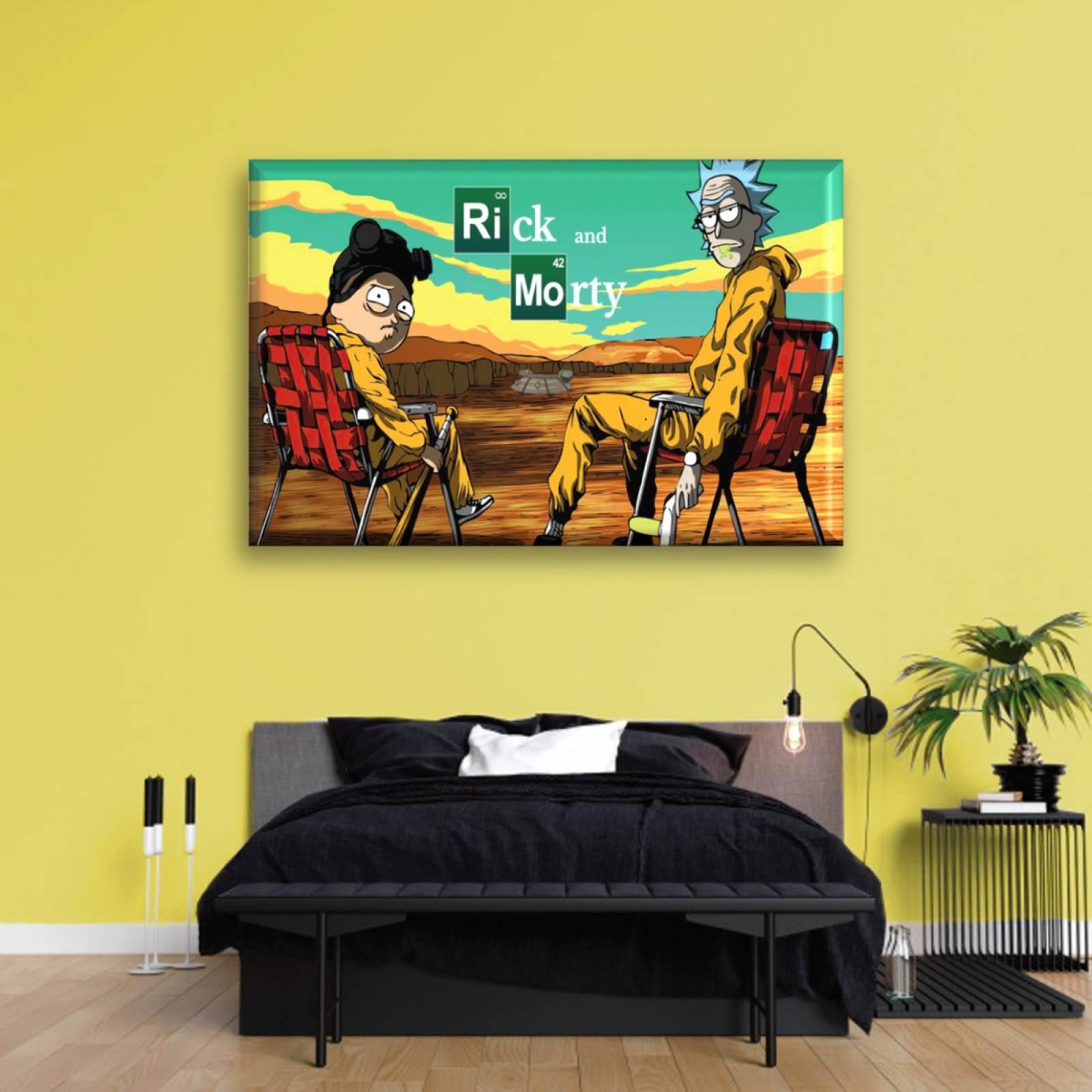 Cuadro Canva Decorativo Rick Y Morty Breaking Bad 60X40 cm