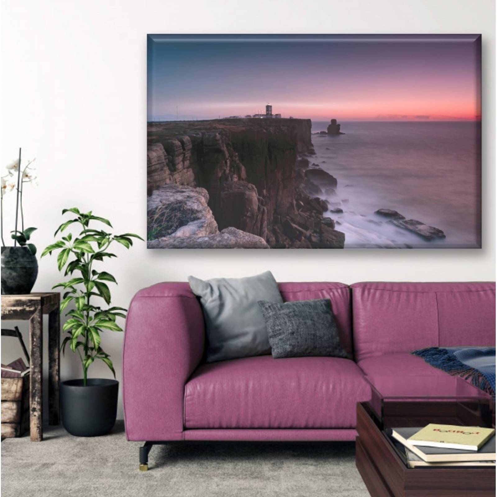 Cuadro Canva Decorativo Acantilado Al Amanecer 60X40 cm