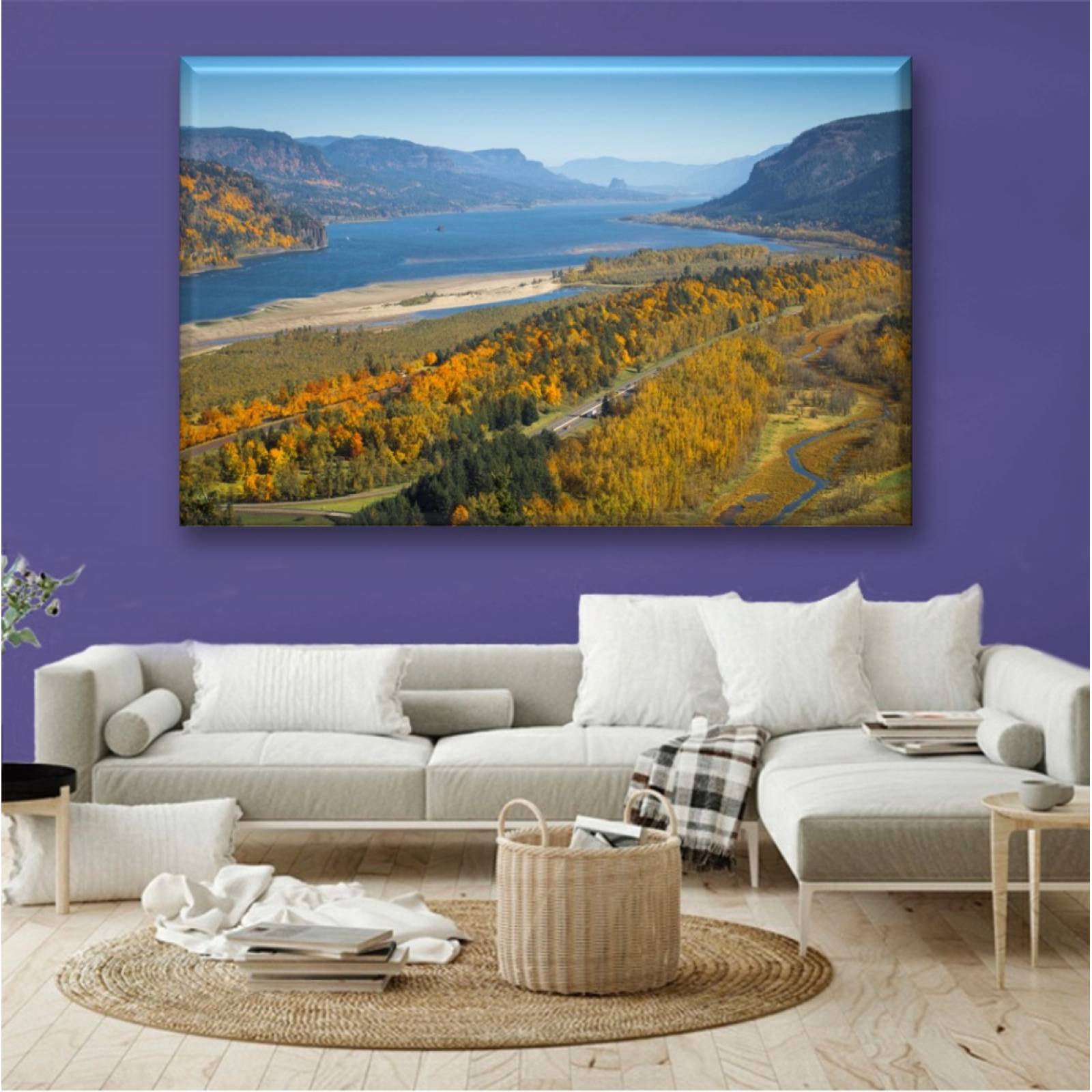 Cuadro Canva Decorativo Paisaje Visto Desde Arriba 60X40 cm