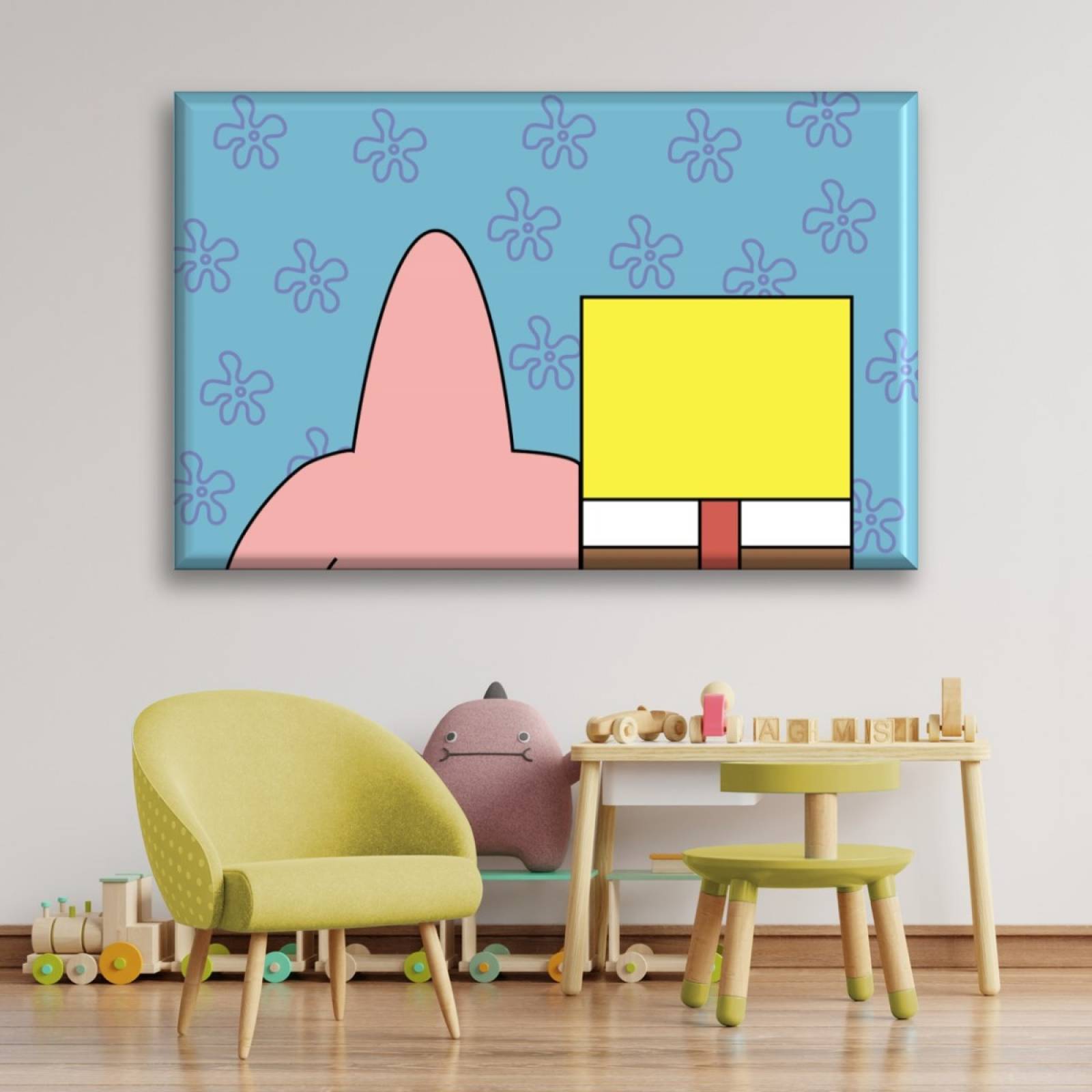 Cuadro Canva Decorativo Bob Esponja 60X40 cm