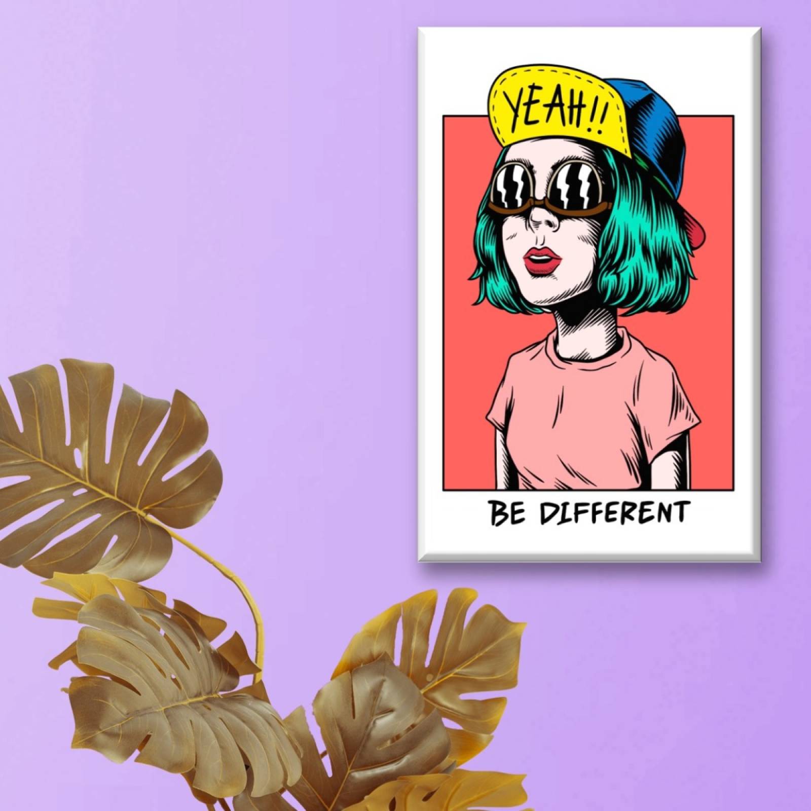 Cuadro Canva Decorativo Be Different 60X40 cm