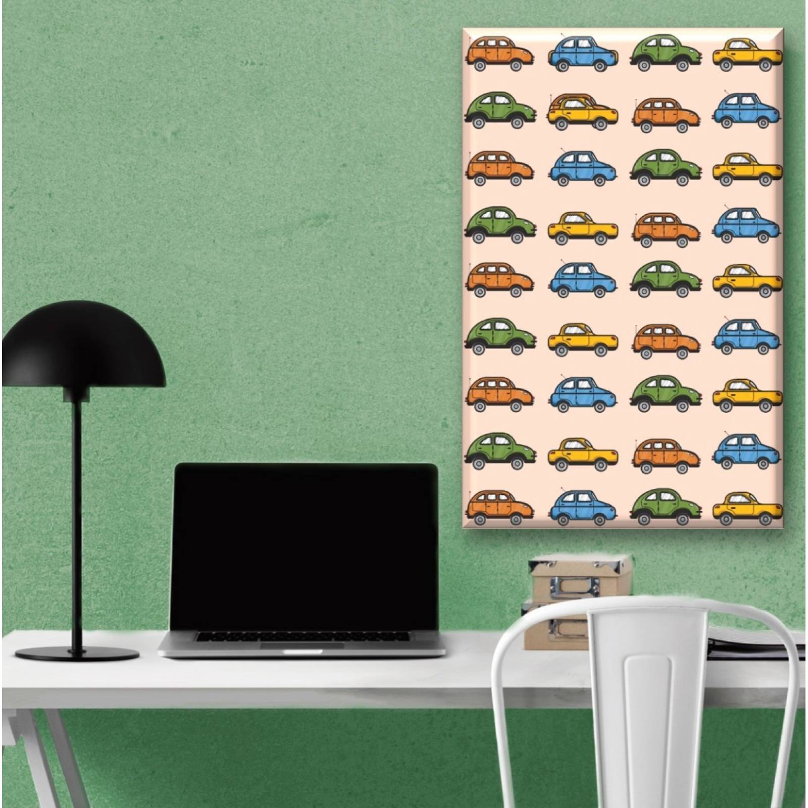 Cuadro Canva Decorativo Modelos De Carros 60X40 cm