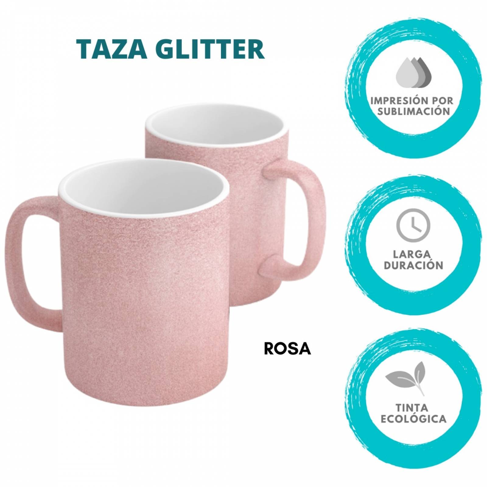 TAZA PERSONALIZADA CAMPO DE FLORES MODELO GLITTER