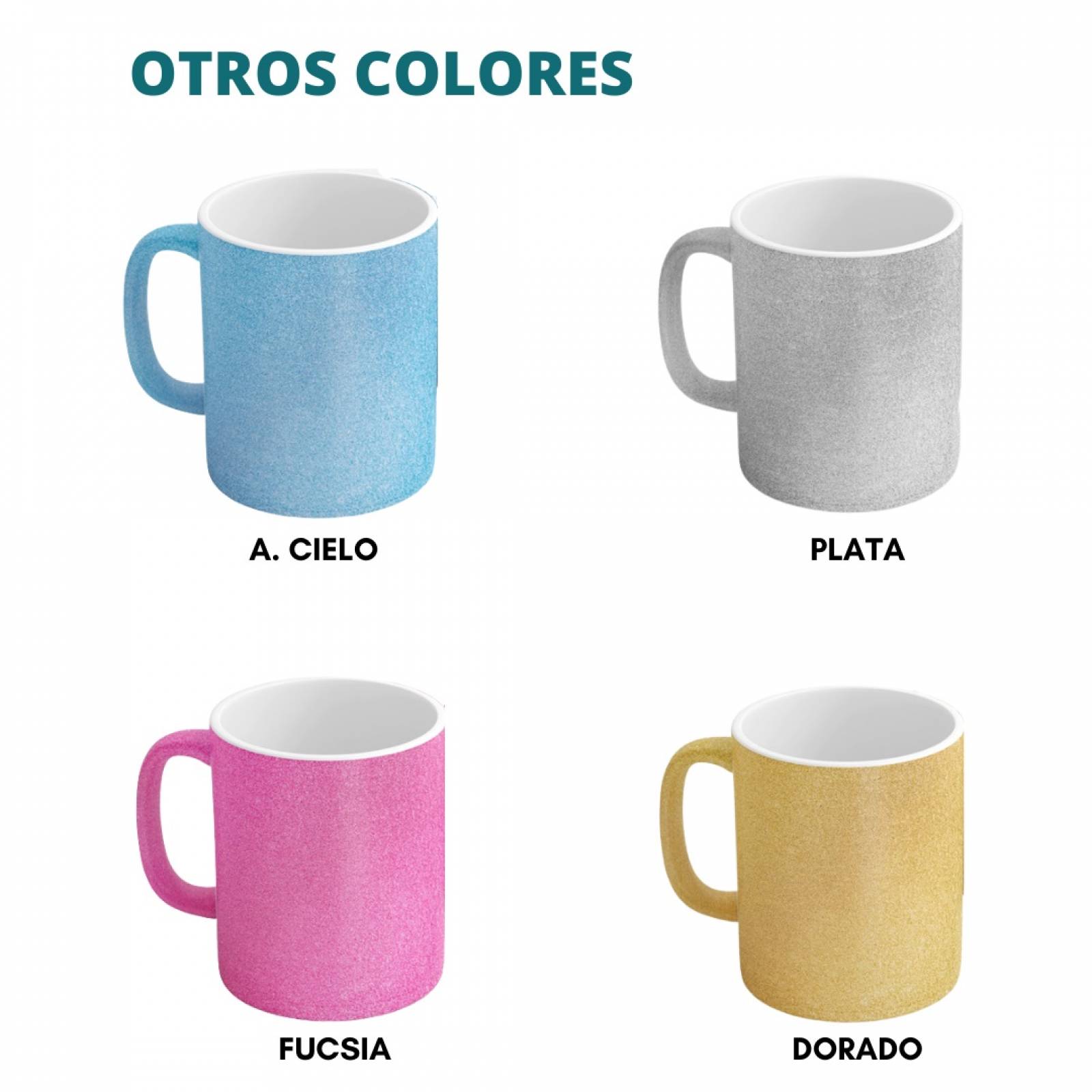 TAZA PERSONALIZADA CAMPO DE FLORES MODELO GLITTER