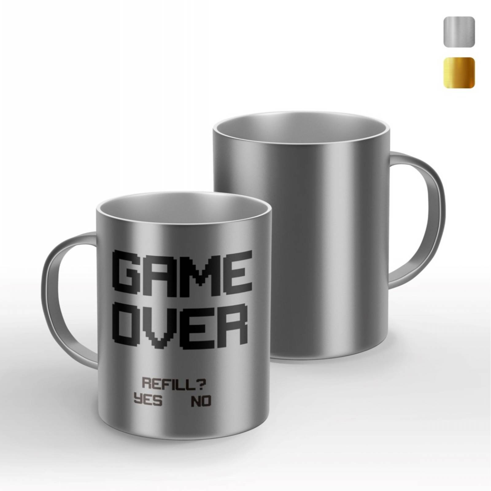 TAZA PERSONALIZADA GAME OVER MODELO ESPEJO.