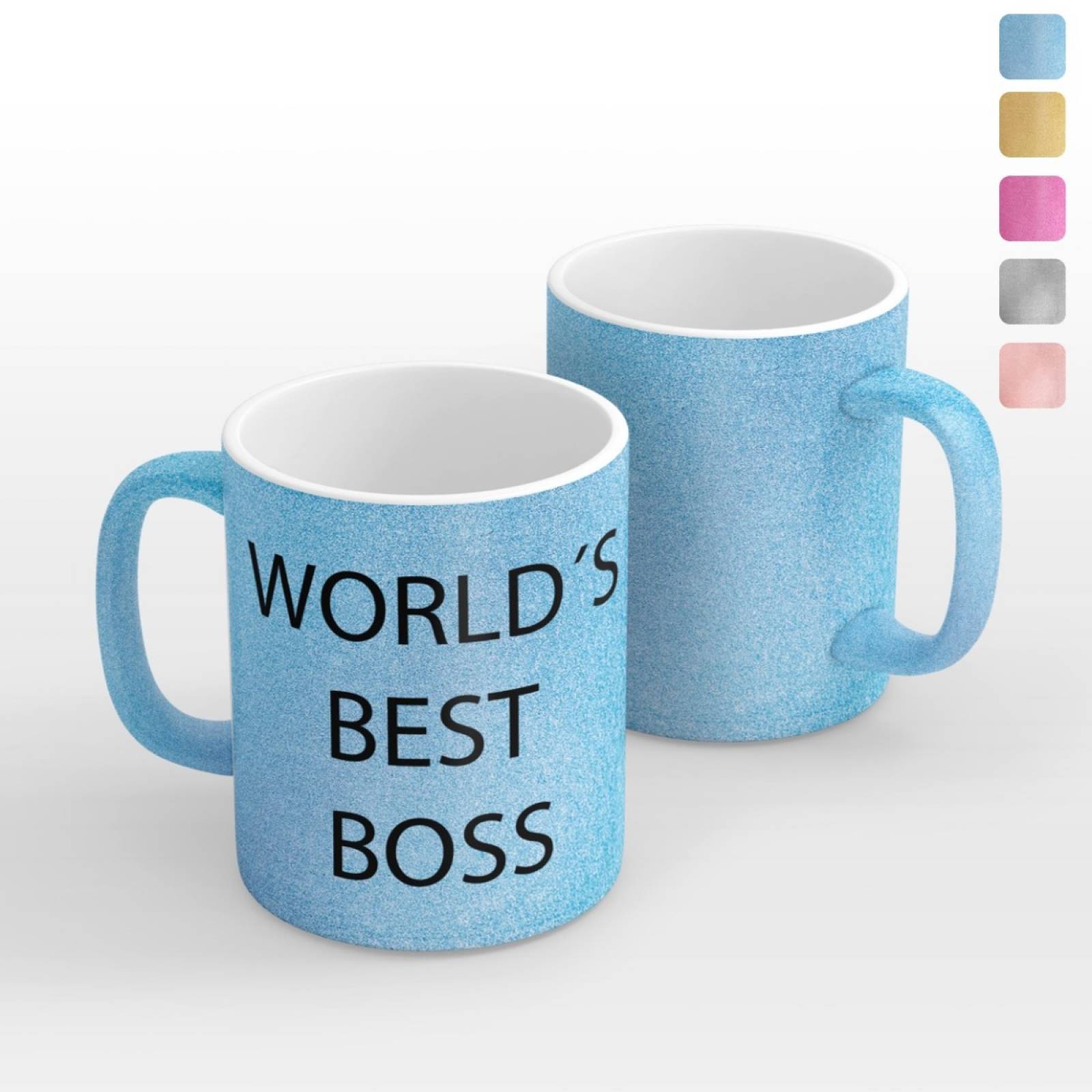 TAZA PERSONALIZADA MEJOR JEFE MODELO GLITTER