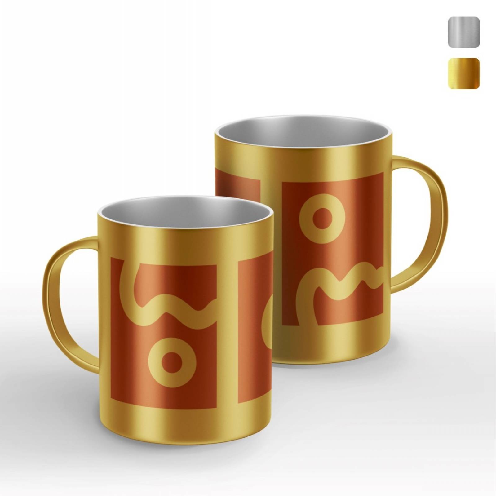 TAZA PERSONALIZADA PATTERN NARANJA MODELO ESPEJO