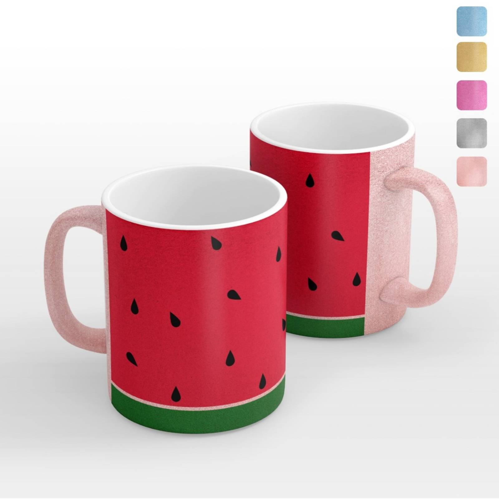 TAZA PERSONALIZADA SANDÍA MODELO GLITTER.