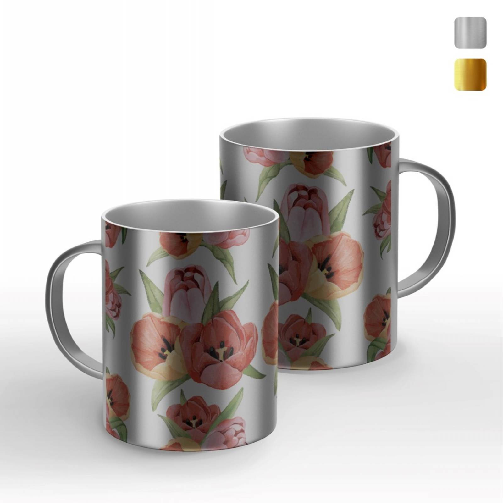 TAZA PERSONALIZADA TULIPANES MODELO ESPEJO