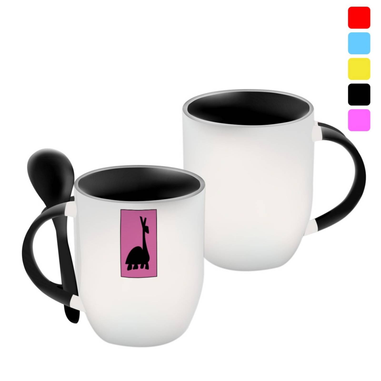 TAZA PERSONALIZADA  VENENO PARA LLAMA MODELO CON CUCHARA