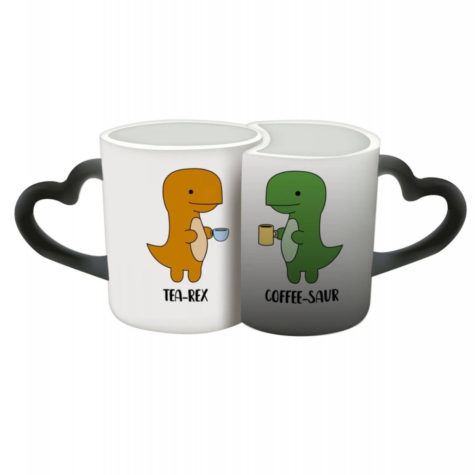 TAZA PERSONALIZADA DINOSAURIOS MODELO DUO PAREJA MÁGICA