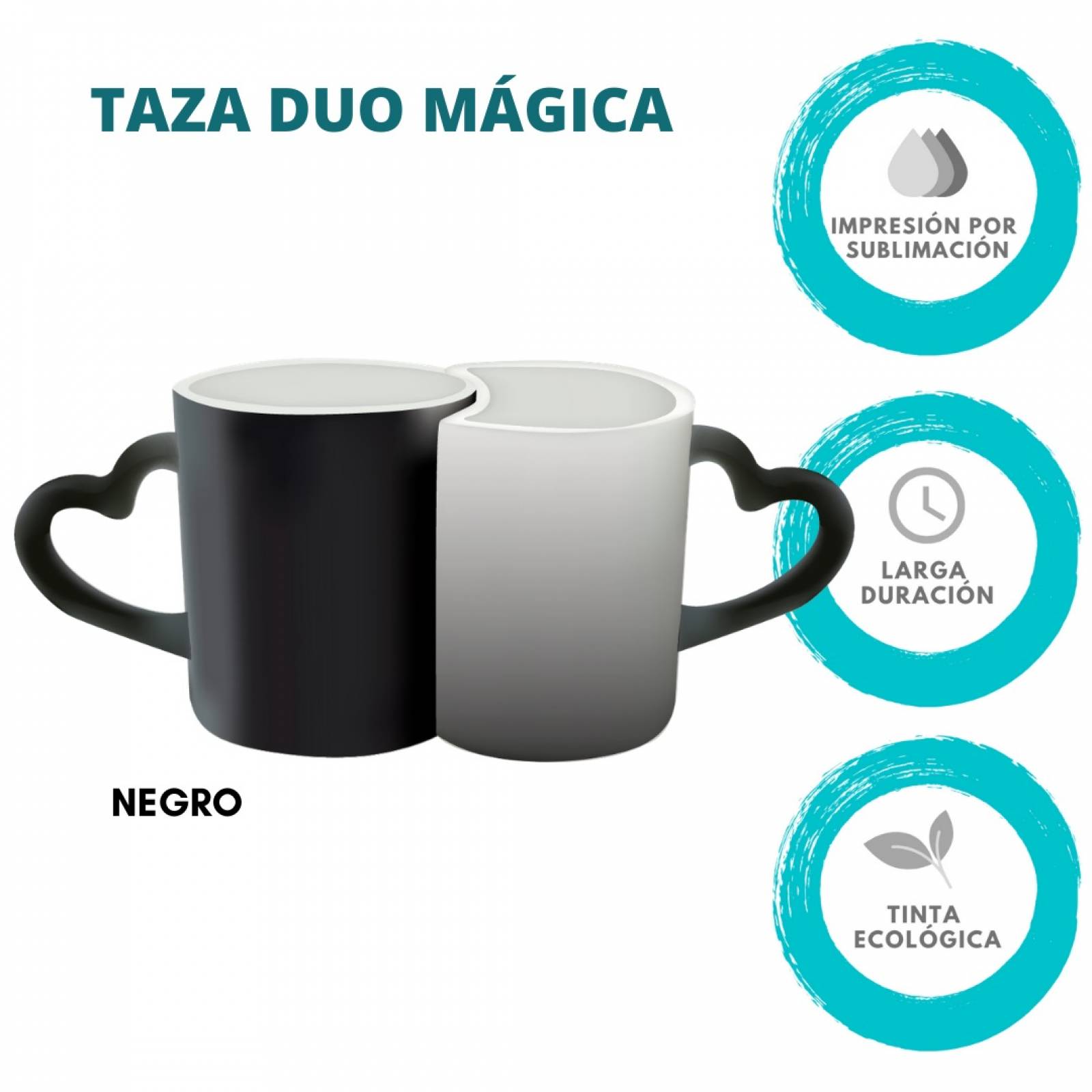 TAZA PERSONALIZADA LLAVE DEL CORAZÓN MODELO DUO PAREJA MÁGICA