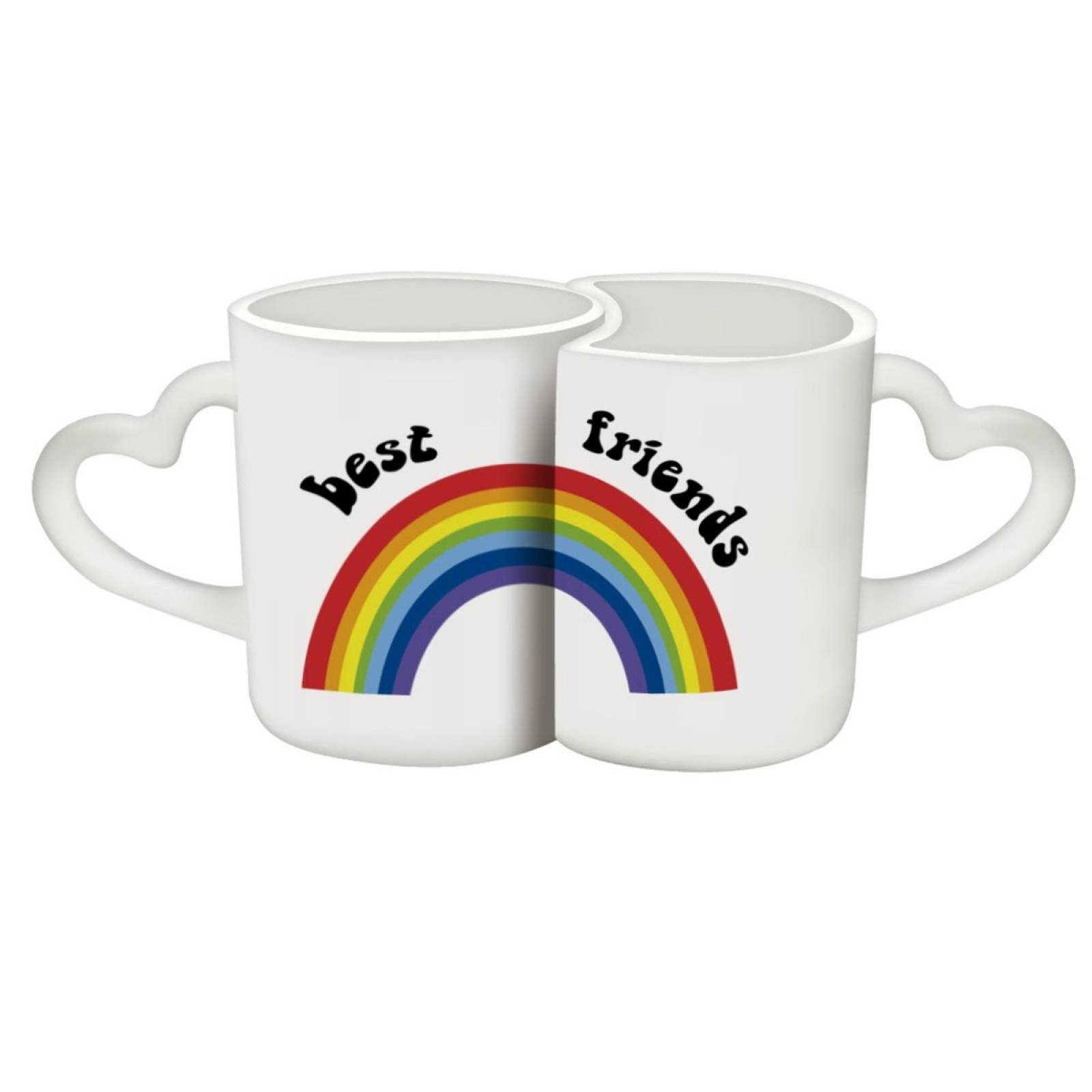 TAZA PERSONALIZADA MEJORES AMIGOS ARCOIRIS MODELO DUO PAREJA