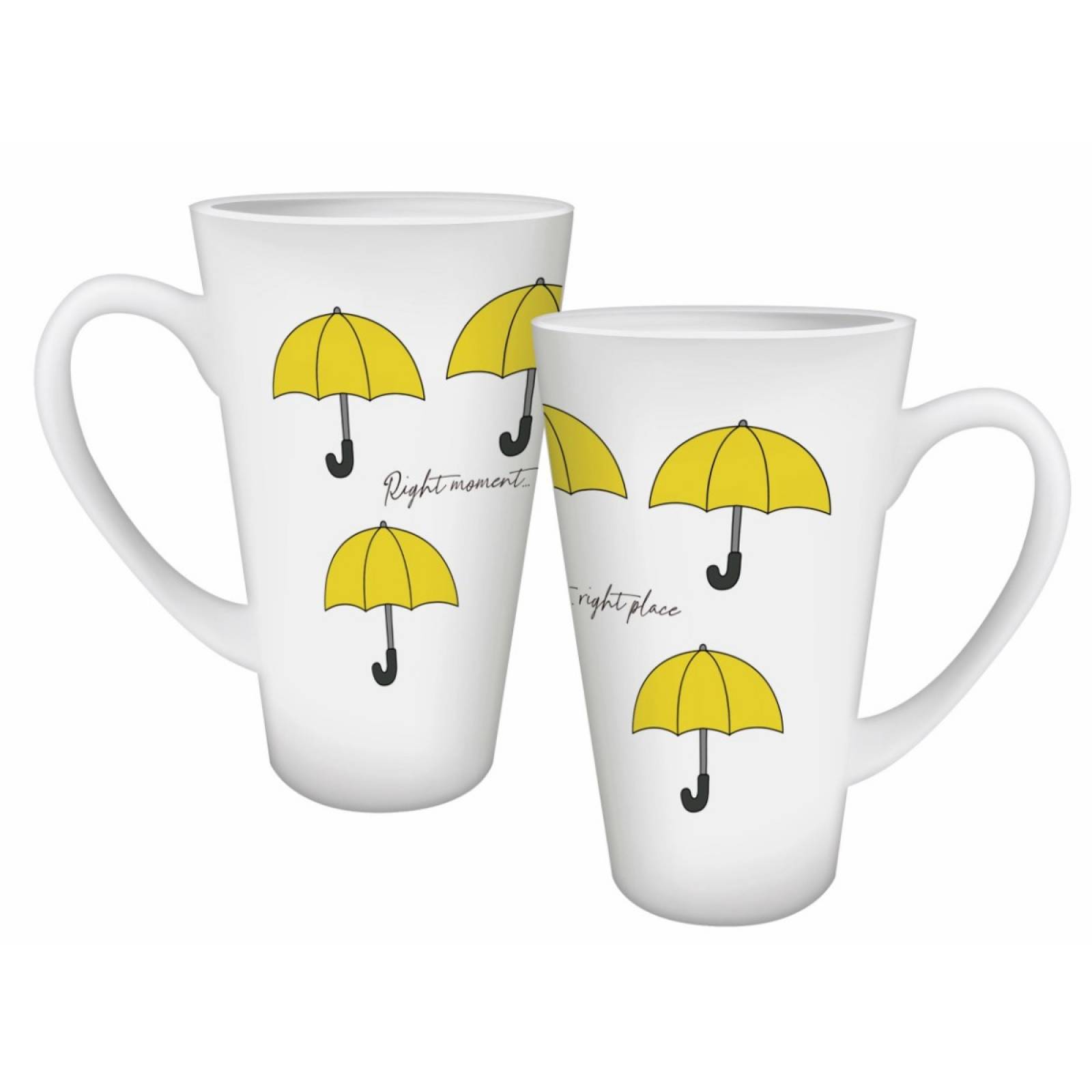 TAZA PERSONALIZADA PARAGUAS AMARILLO MODELO CONICA 17 OZ