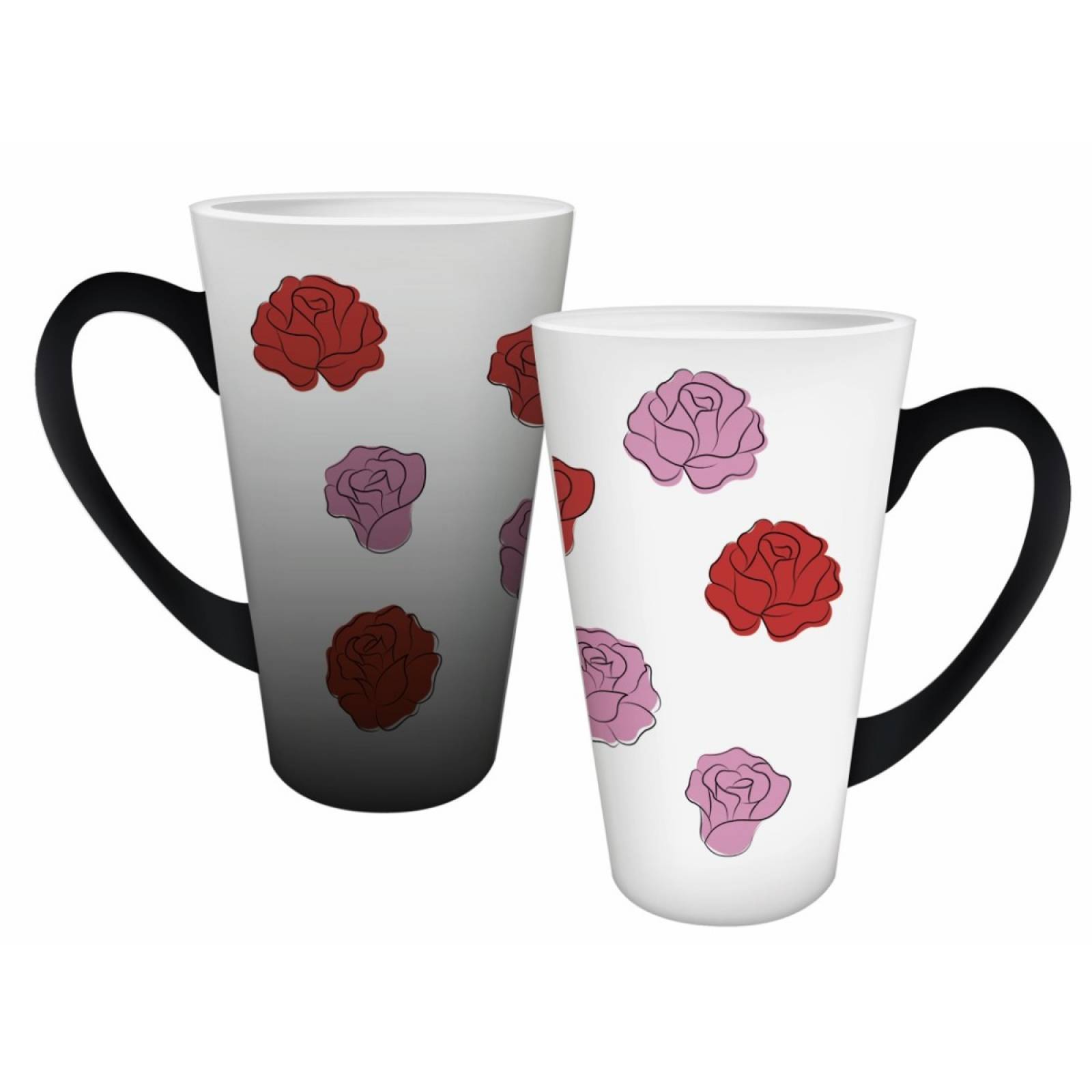 TAZA PERSONALIZADA ROSAS MODELO CONICA MAGICA 17 OZ