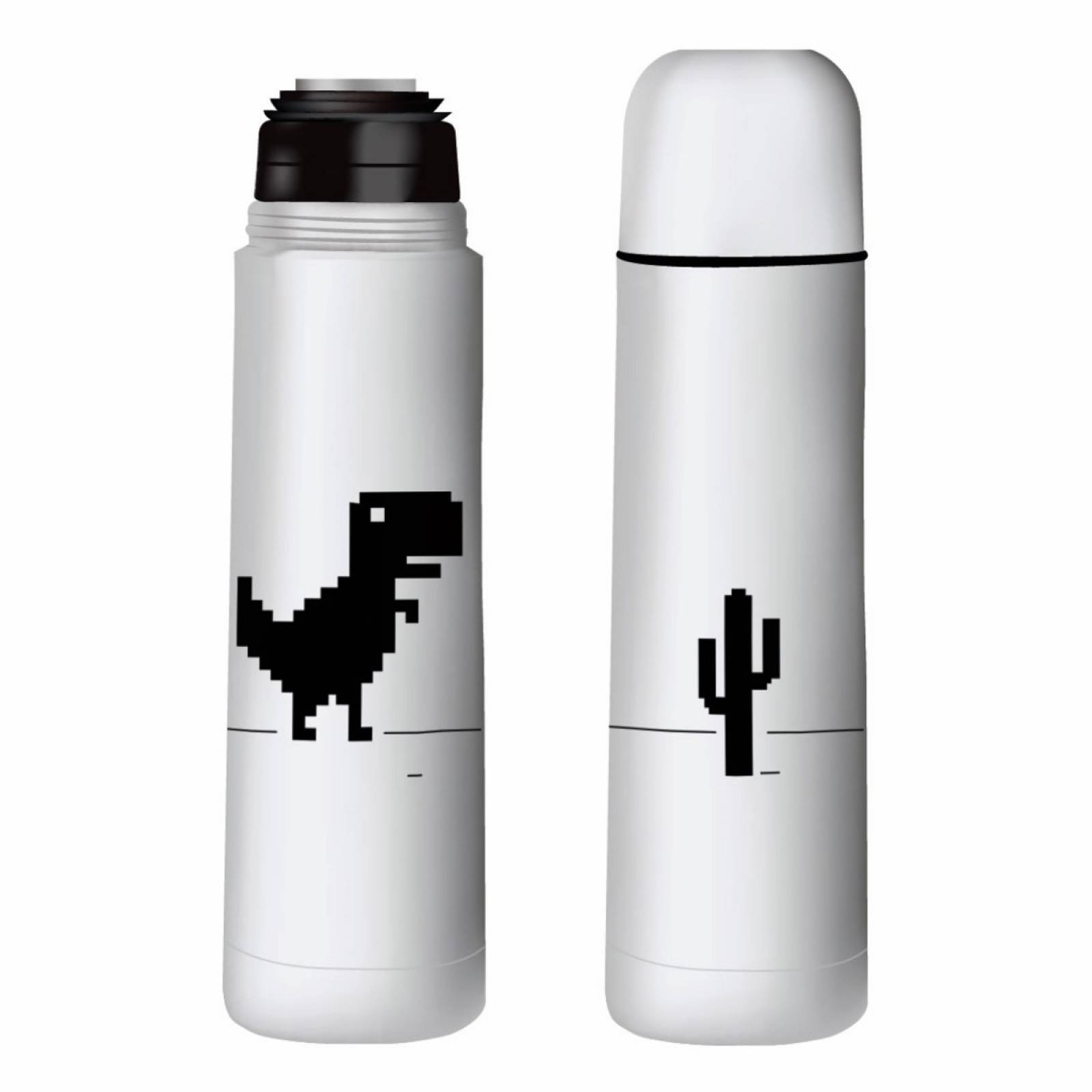 TERMO CILINDRO BALA DINOSAURIO BLANCO 500 ML