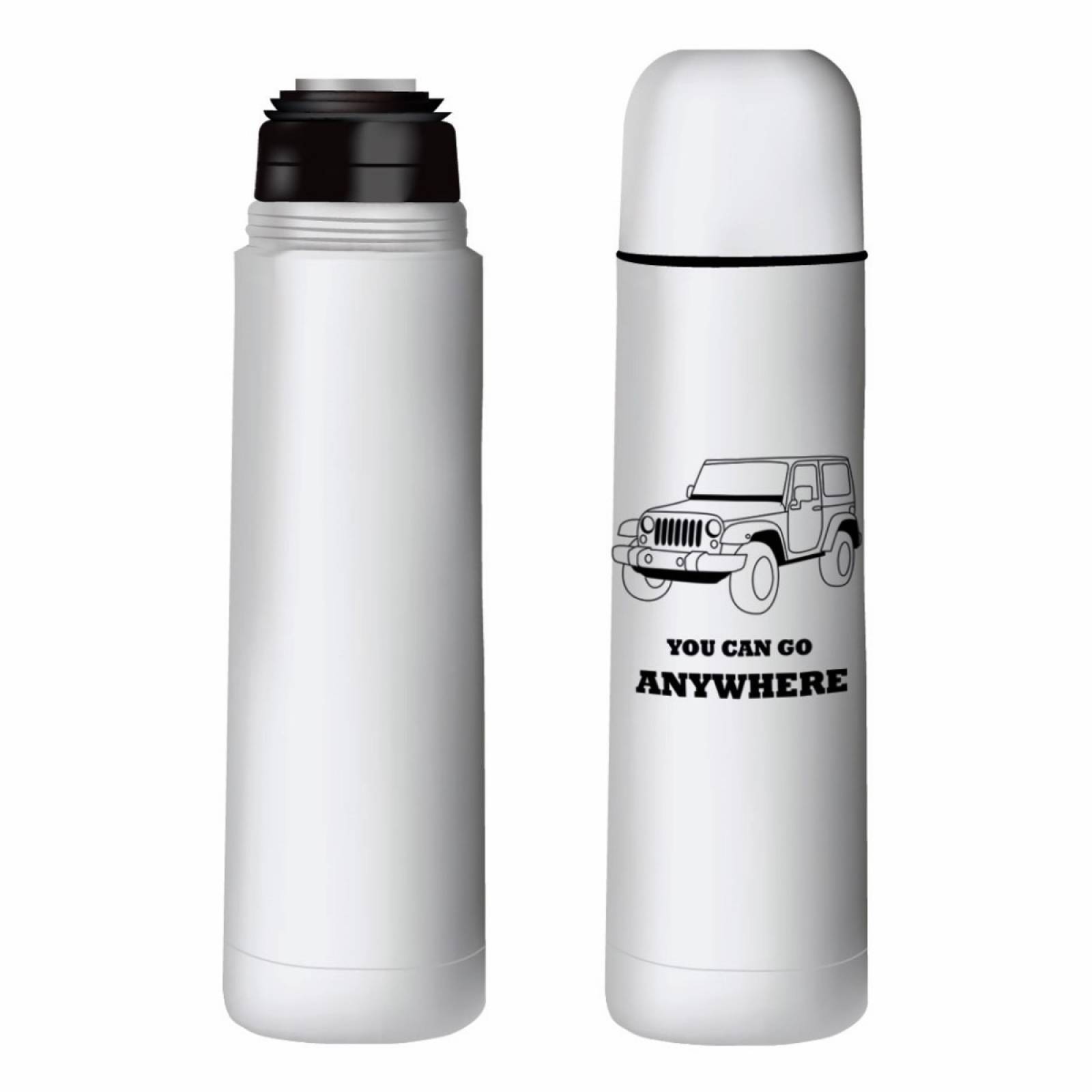 TERMO CILINDRO BALA JEEP BLANCO 500 ML