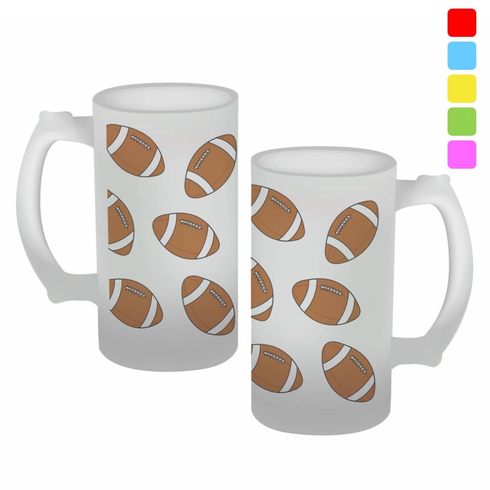 TARRO ESMERILADO PERSONALIZADO BALÓN DE AMERICANO 473 ML