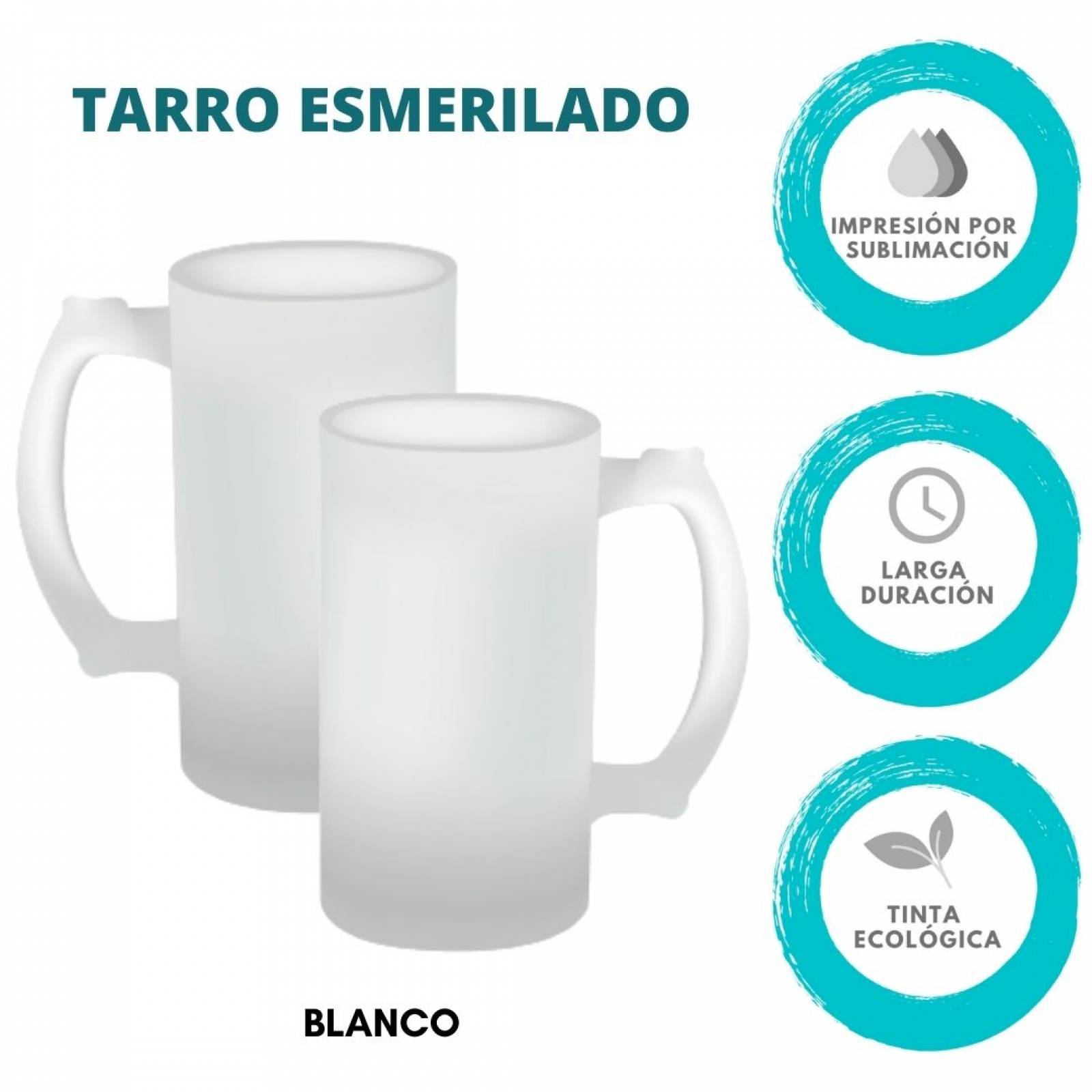 TARRO ESMERILADO PERSONALIZADO CERVEZA CON AMIGOS 473 ML