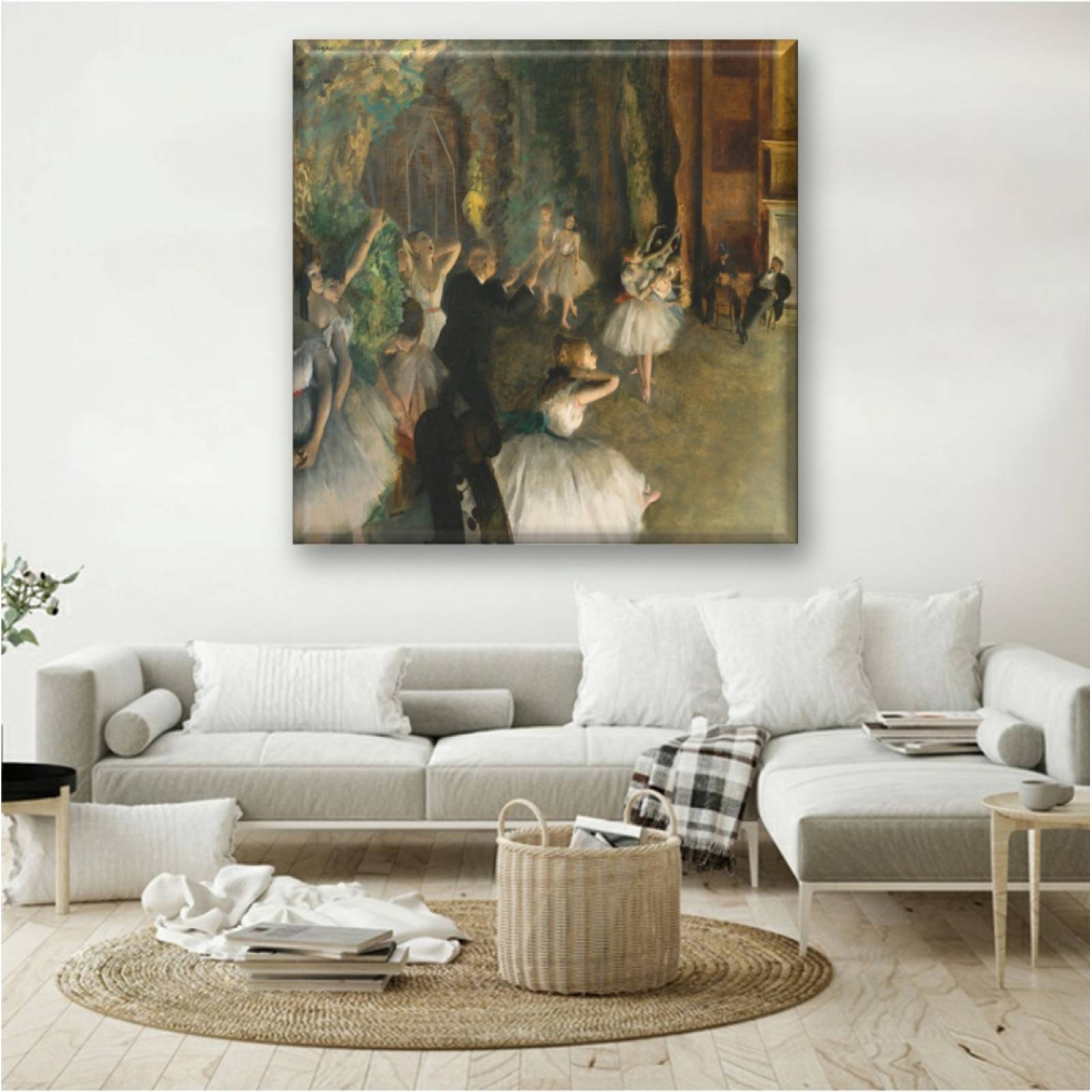 Cuadro Canva El Ensayo De Ballet En El Escenario 40X40 cm
