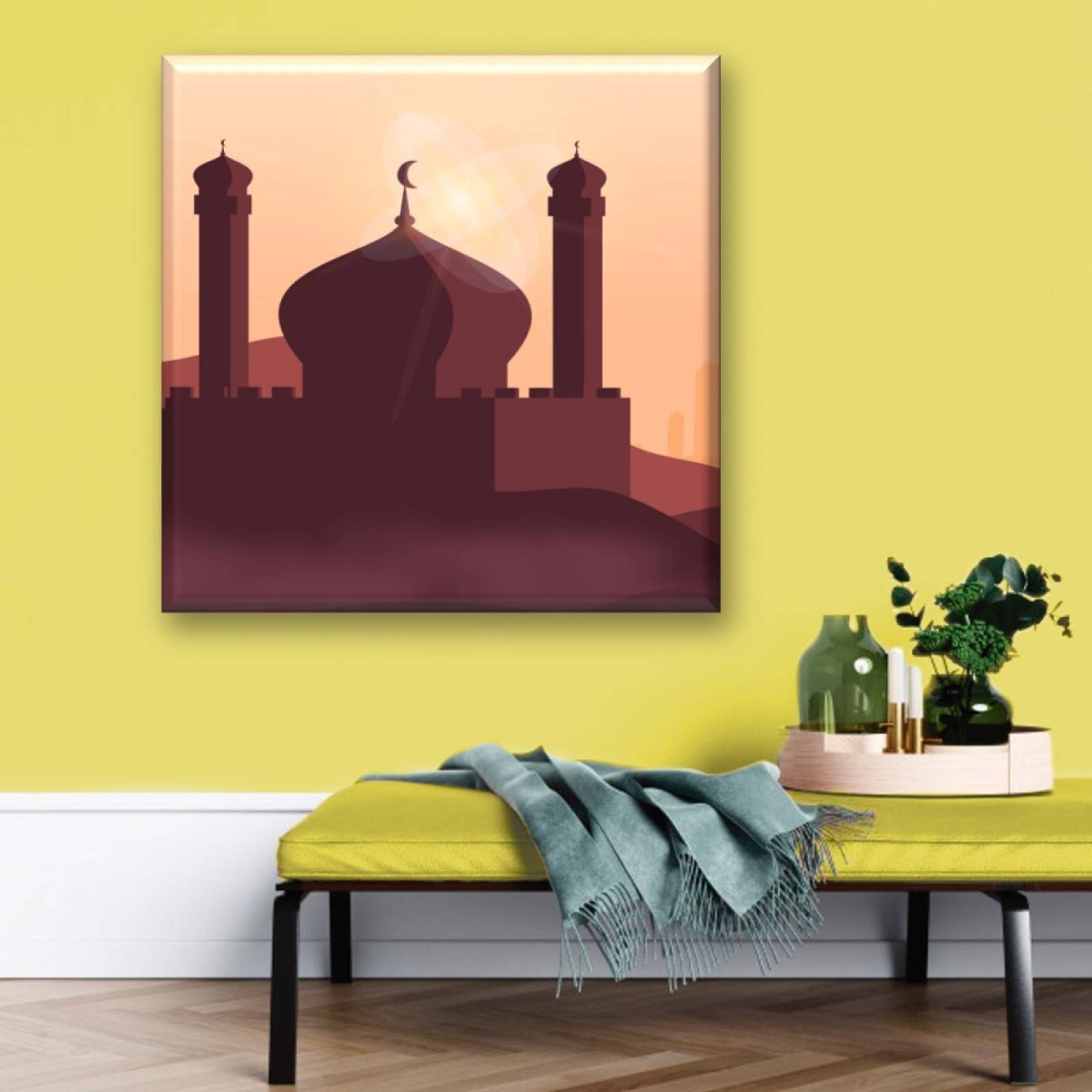 Cuadro Canva Decorativo Templo Islam 40X40 cm