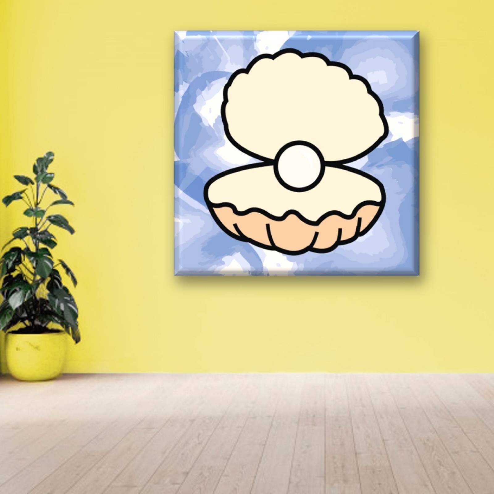 Cuadro Canva Decorativo Concha De Mar 40X40 cm