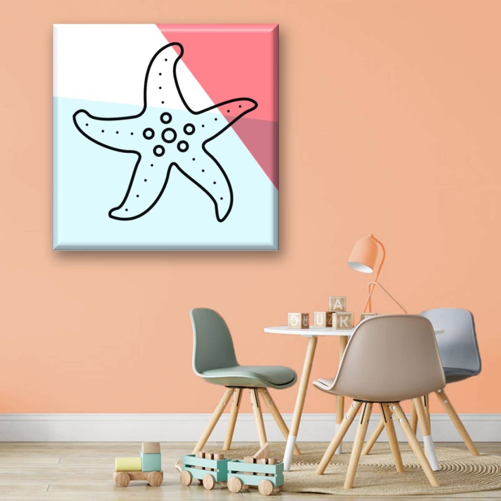Cuadro Canva Decorativo Estrella De Mar 40X40 cm