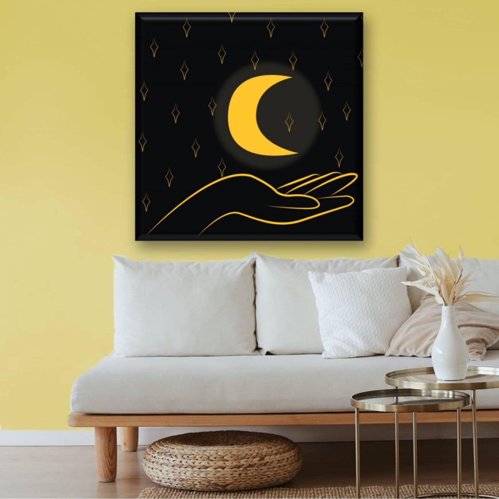 Cuadro Canva Decorativo La Luna En Tus Manos 40X40 cm