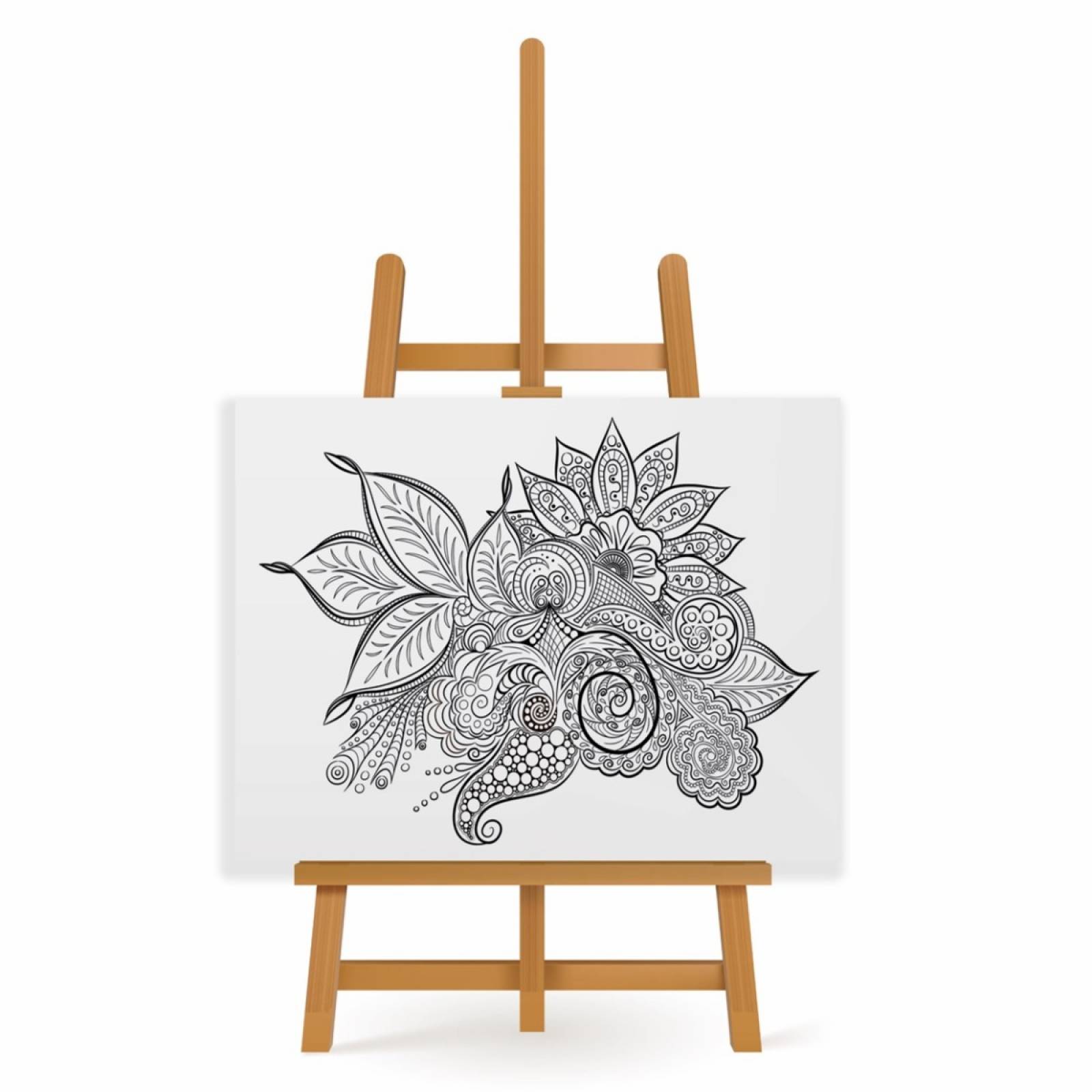 Mandala para Pintar en Cuadro Canva Multiforma 60x40 cm