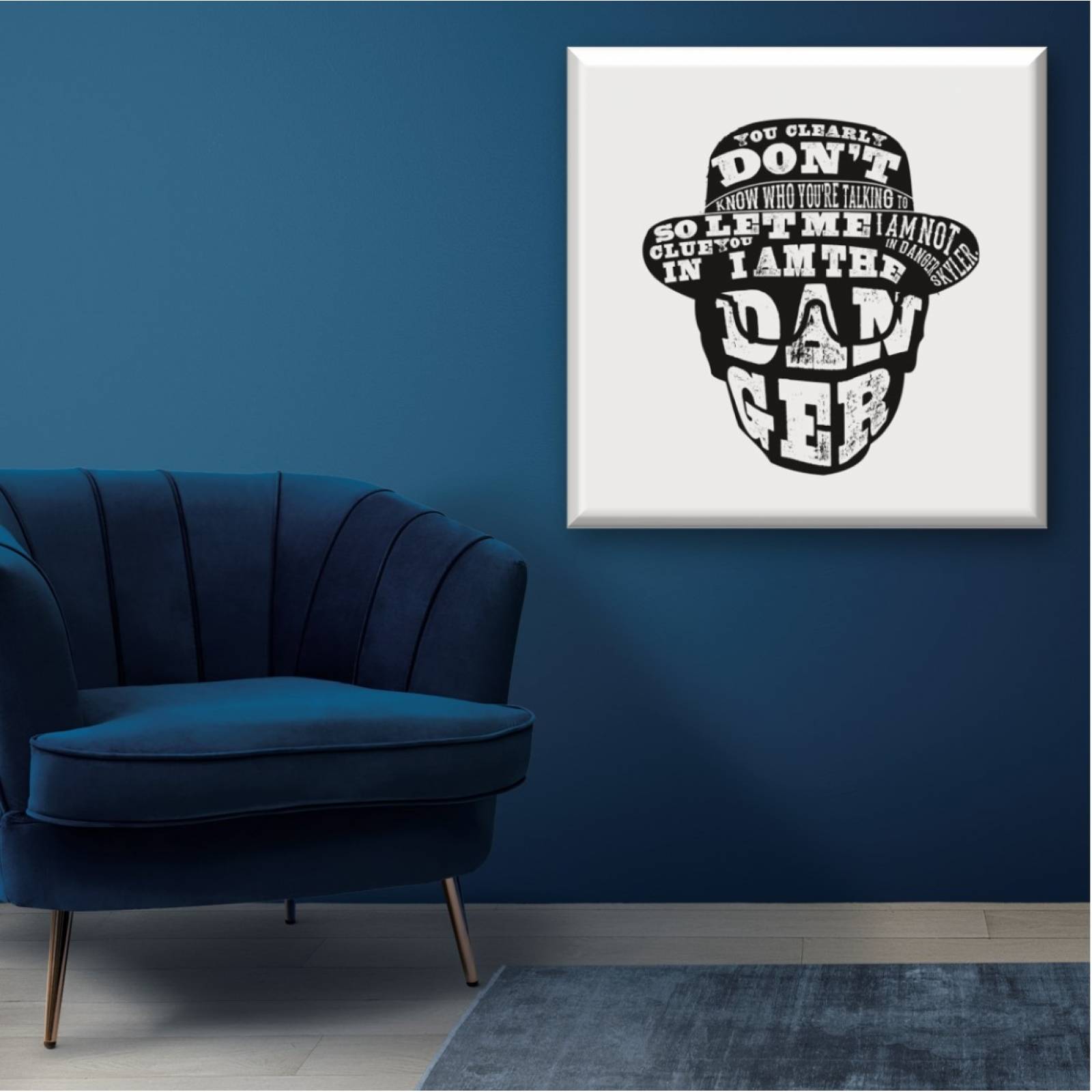 Cuadro Canva Decorativo Heisenberg Danger 40X40 cm