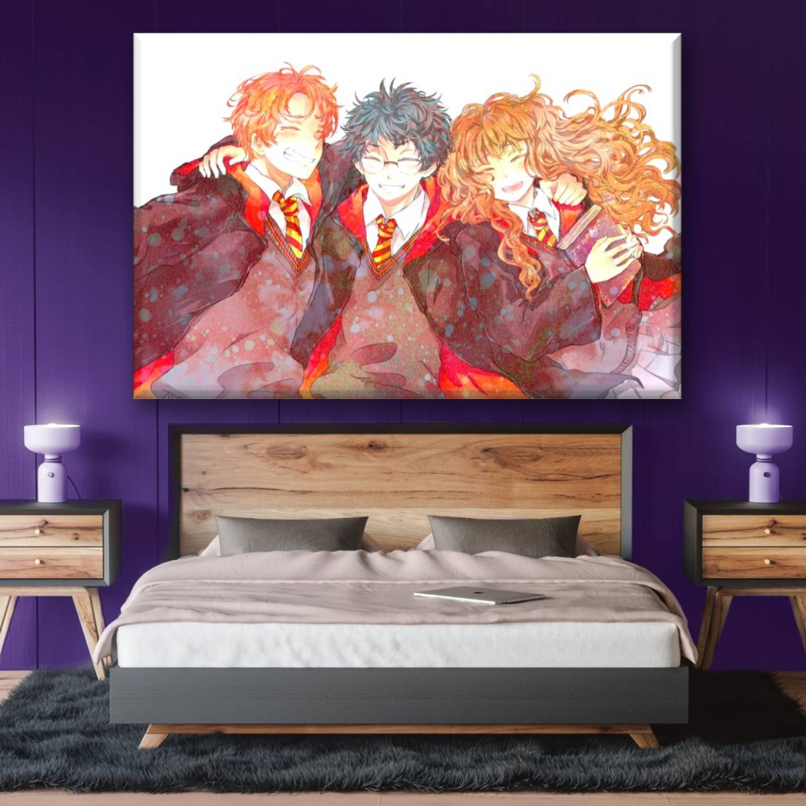 Cuadro Canva Decorativo Hp Anime 60X40 cm