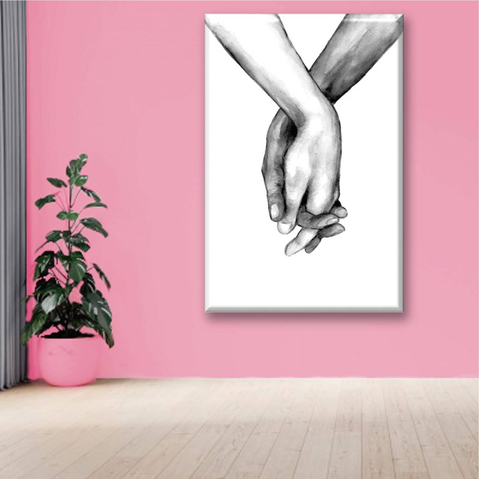 Cuadro Canva Decorativo Manos Entrelazadas 60X40 cm