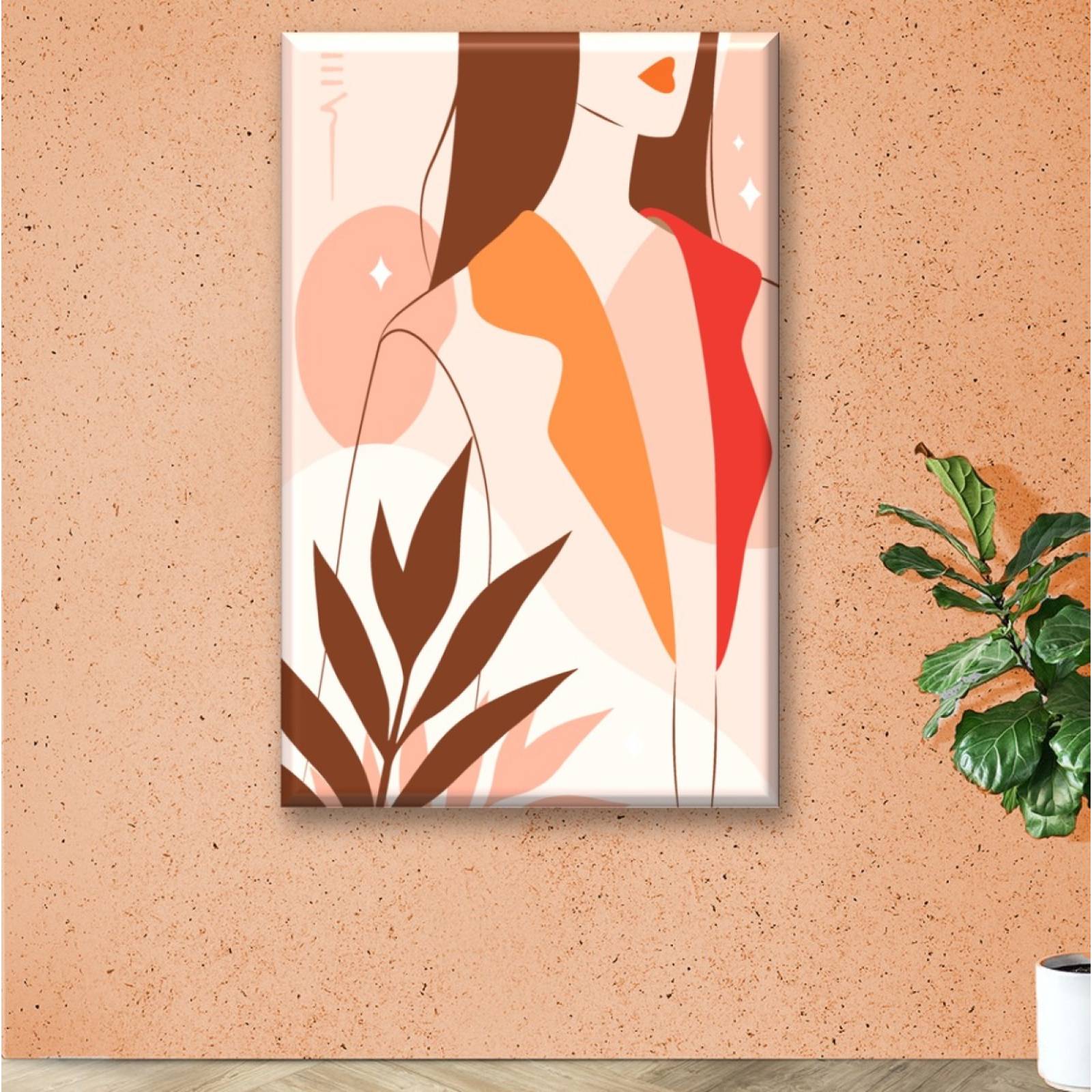 Cuadro Canva Decorativo Retrato Minimalista 60X40 cm