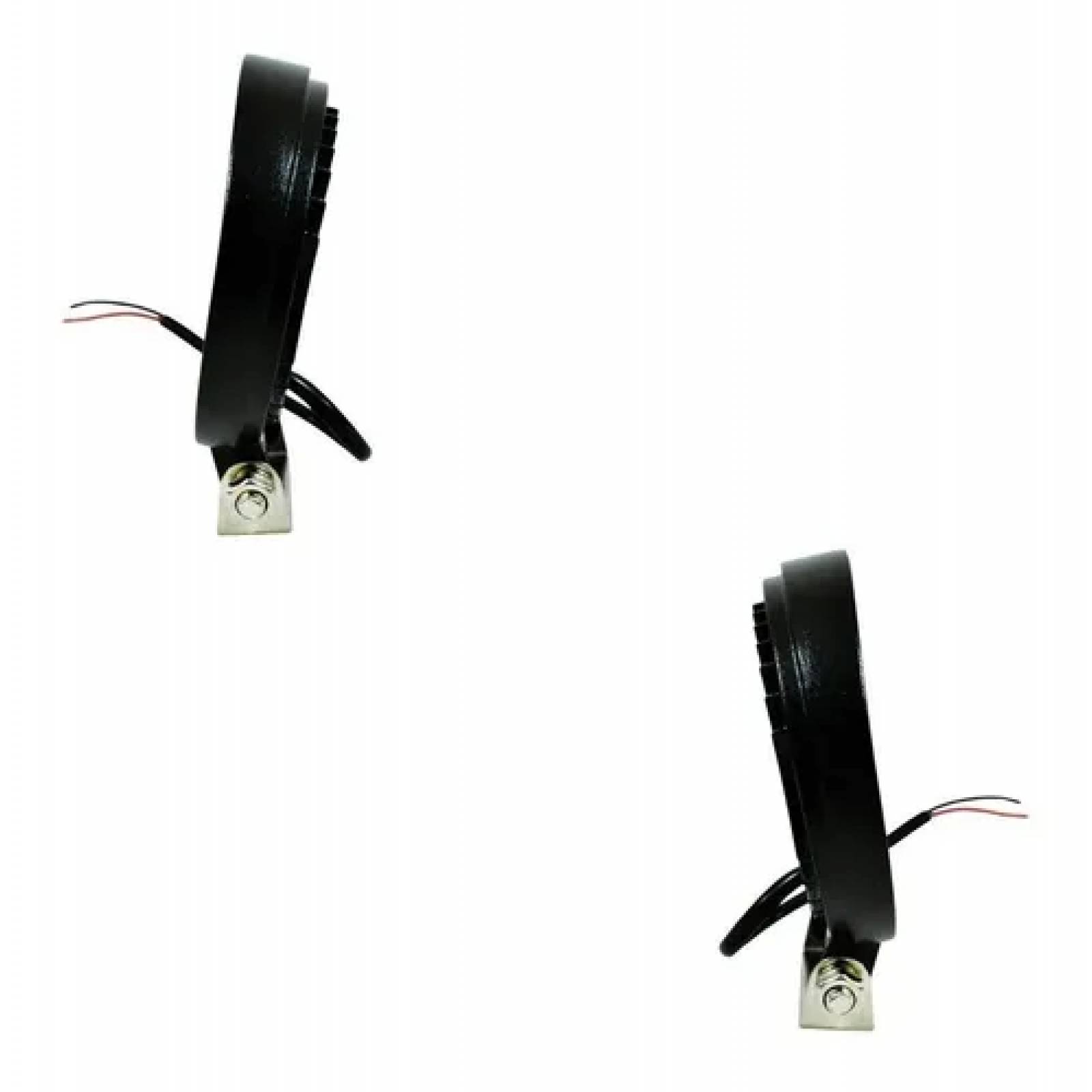 Par Faro 9 Led Redondo Mini Auxiliar 27 W Auto Moto Luz Fija