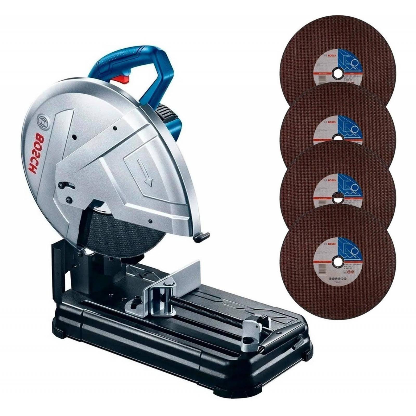 Cortadora De Metales Bosch 14 2200w Gco 220+4 Discos Corte 