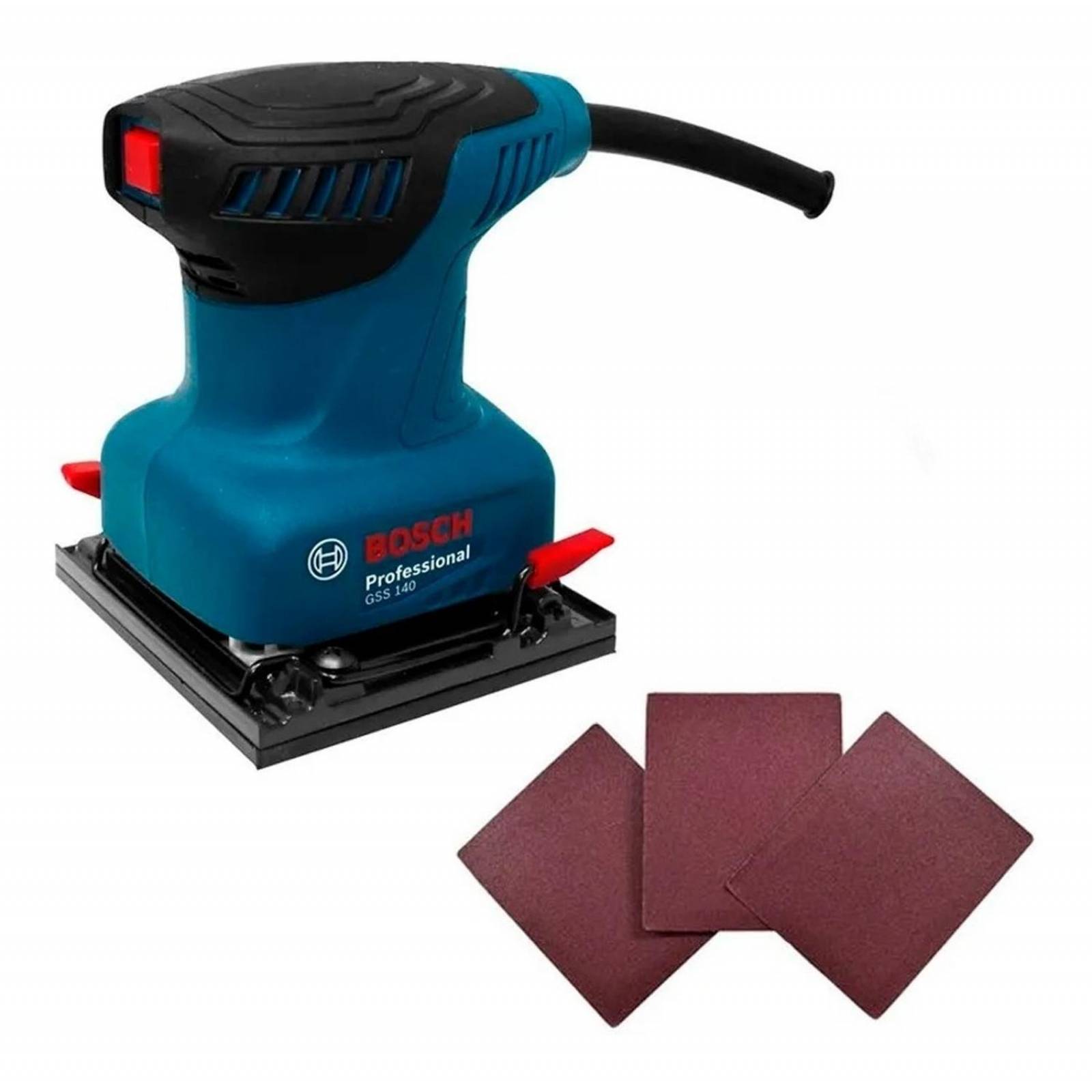Lijadora Orbital 1/4 Hoja Con 3 Lijas 220 W, Bosch Gss 140