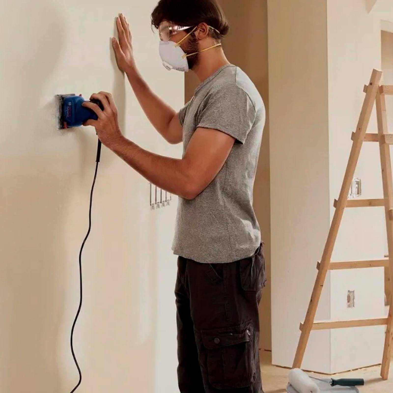 Lijadora Orbital 1/4 Hoja Con 3 Lijas 220 W, Bosch Gss 140