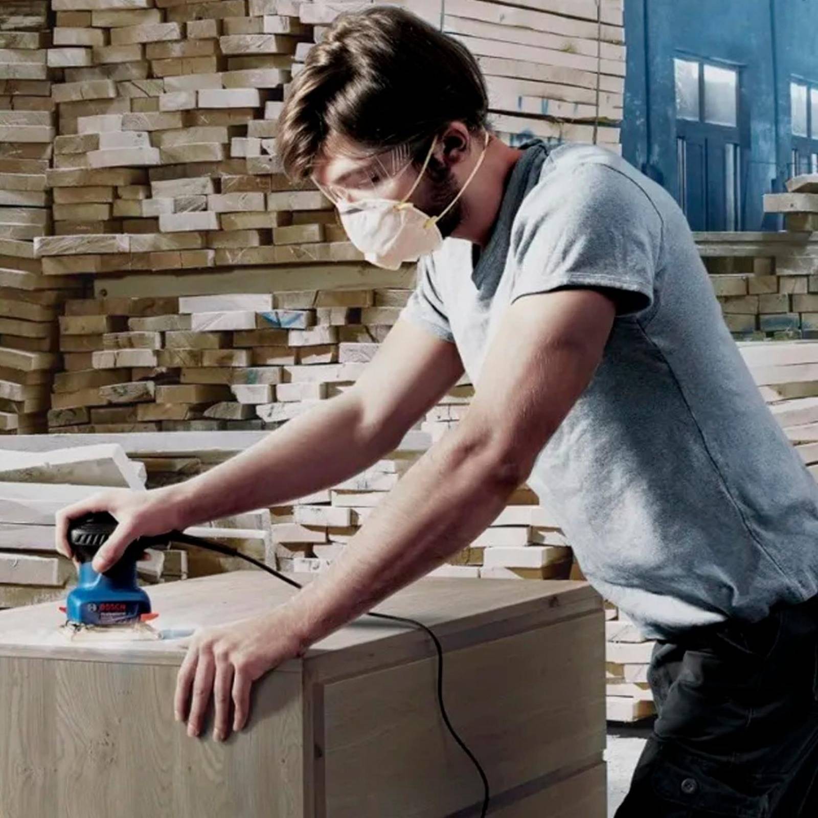 Lijadora Orbital 1/4 Hoja Con 3 Lijas 220 W, Bosch Gss 140