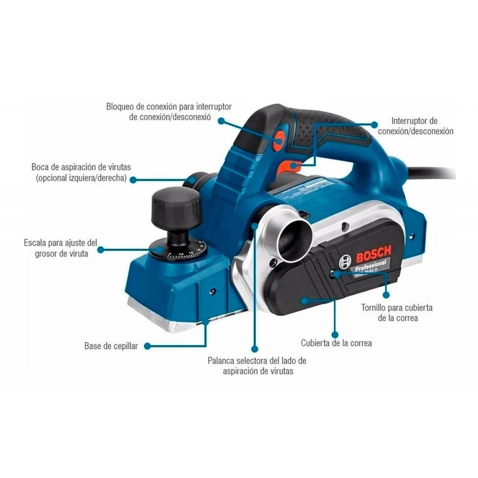Cepillo Para Madera Bosch Gho 26-82 D 710 W Precision 