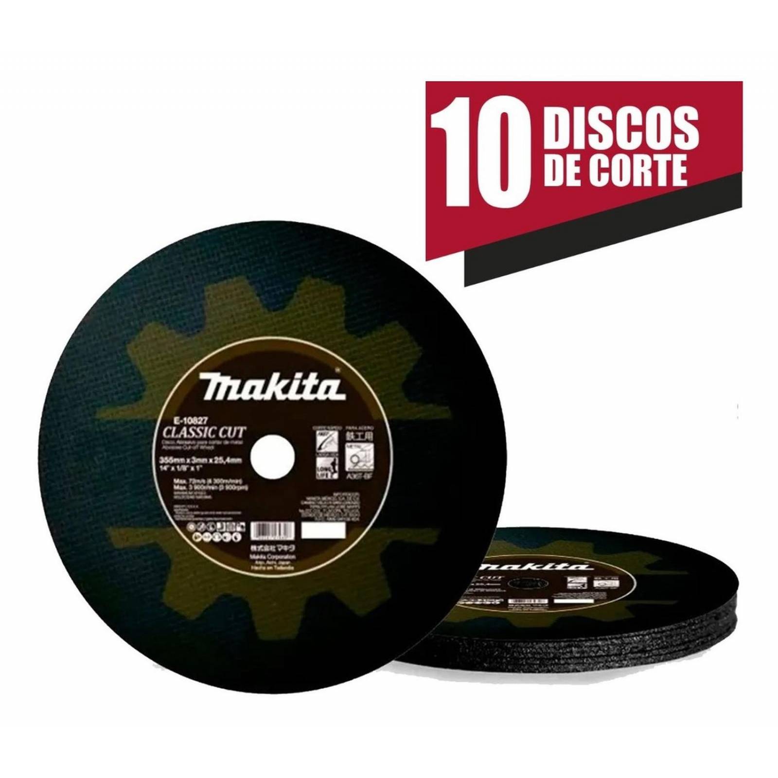 Disco De Corte Makita 14 Pulgadas Alto Rendimiento 10piezas 